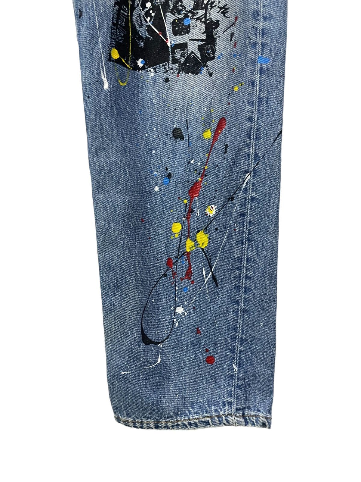 Levi's × Vintage Vintage Levis 501 Sex Pistol Paint Splatter Punk Jeans Size US 36 / EU 52 - 9 Thumbnail