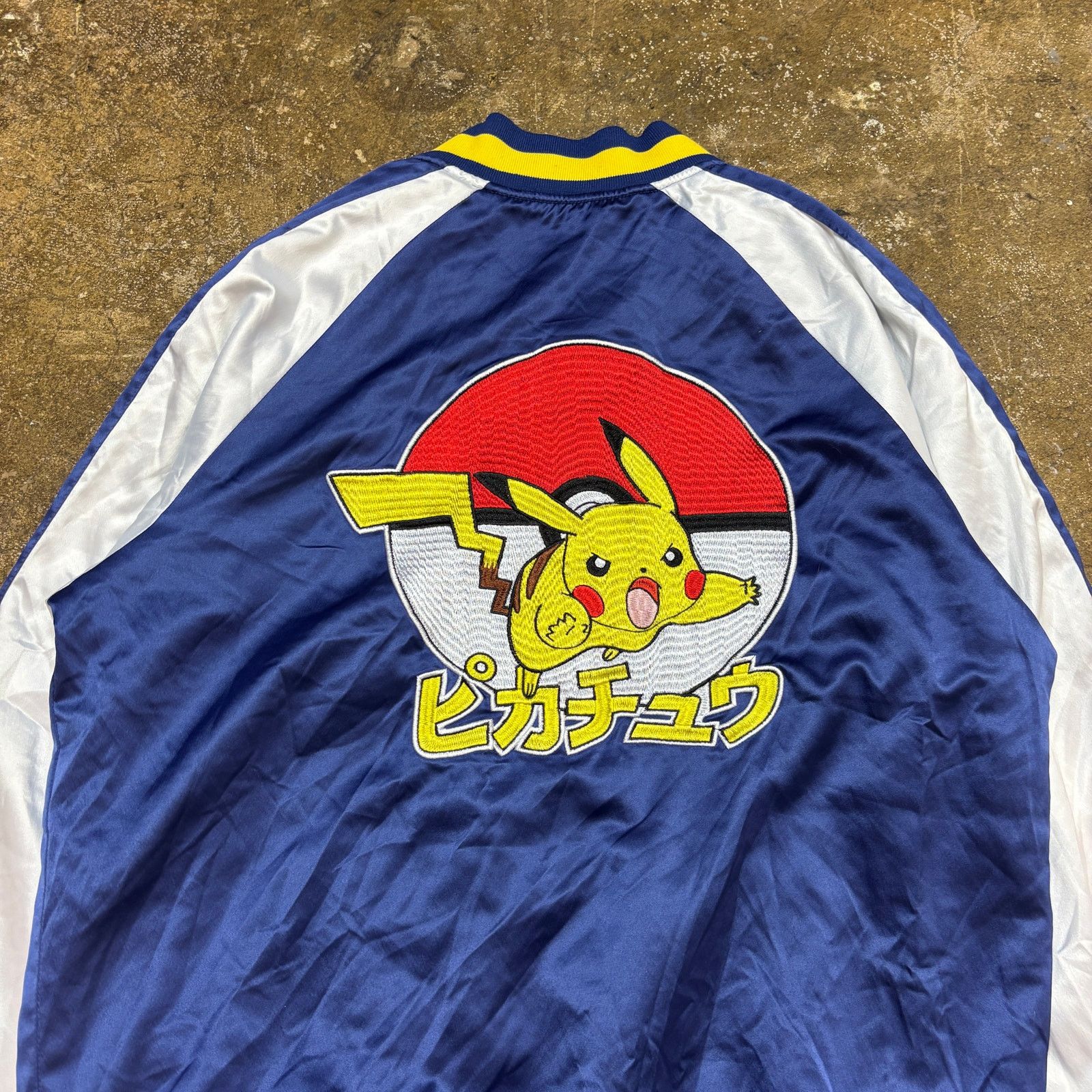 Nintendo × Pokemon Pokemon Pikachu Satin Bomber Sukajan Jacket Men's M Nintendo Size US M / EU 48-50 / 2 - 2 Thumbnail