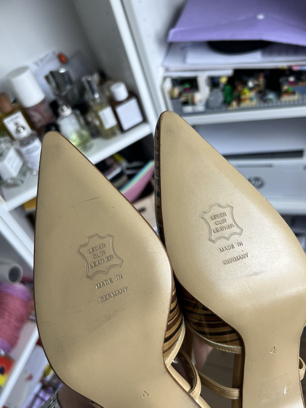 Vintage Y2K kitten heels shoes US4 avantgarde secretary 00s