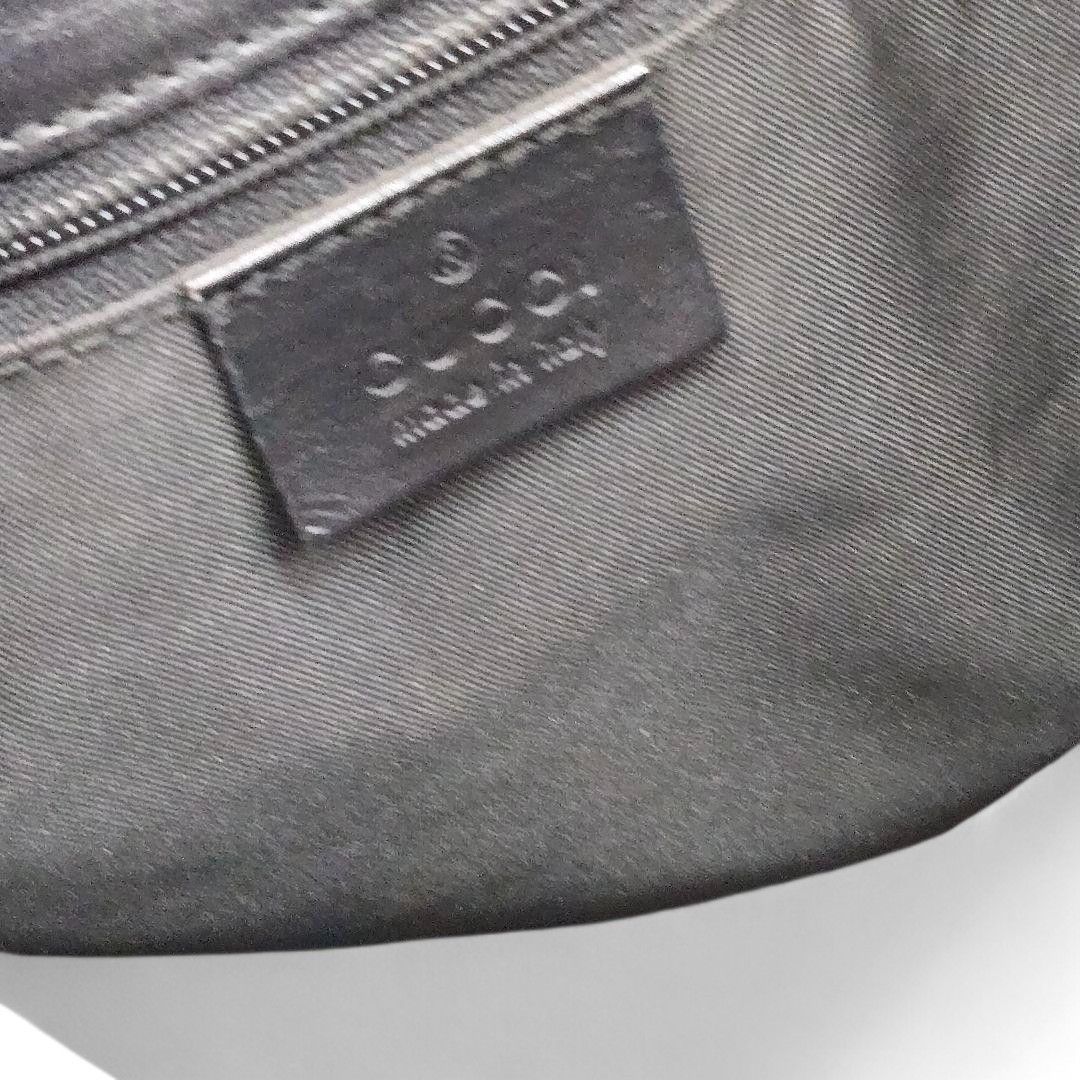 Gucci Gucci - Jackie Black Leather Monogram Shoulder Bag GG Size ONE SIZE - 10 Thumbnail