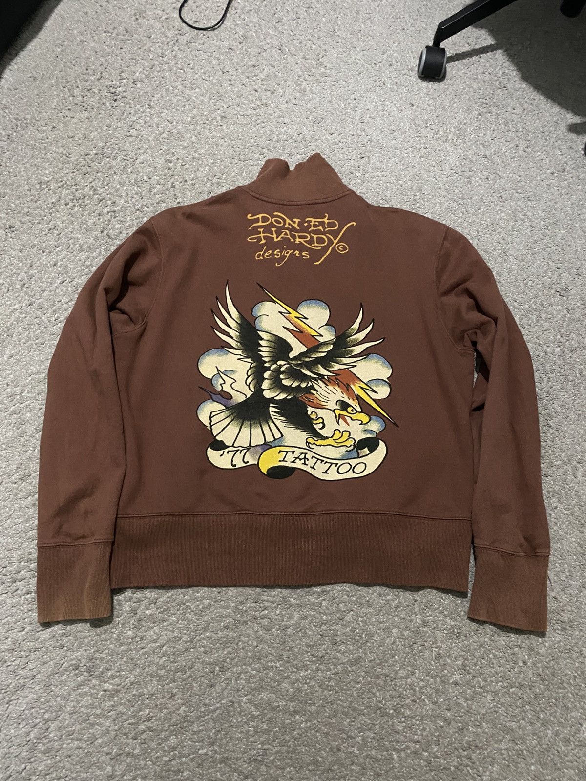 Vintage Ed Hardy Crewneck Zip y2k XL opium drip skull designs baggy Size US XL / EU 56 / 4 - 17 Thumbnail