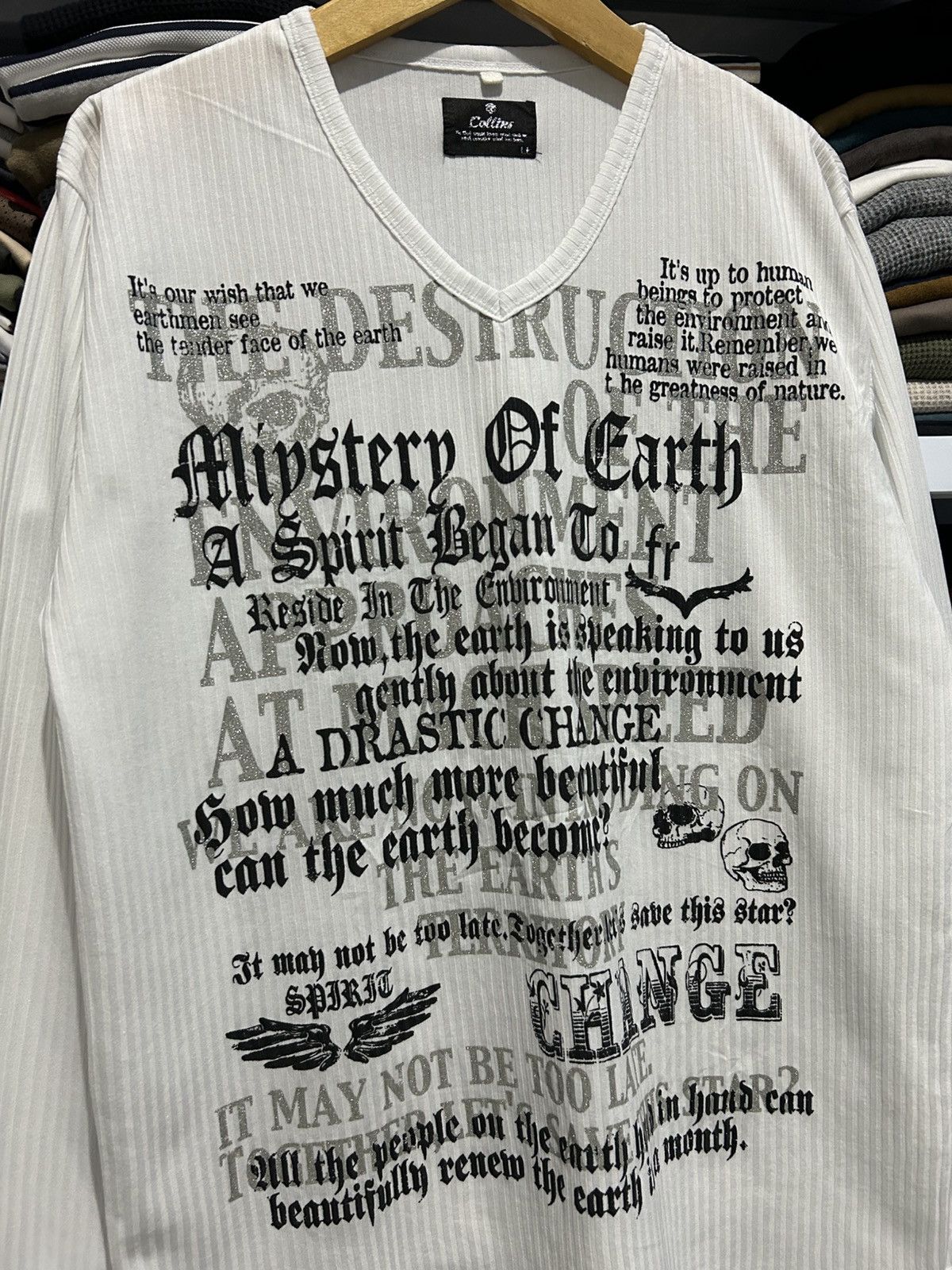 Japanese Brand Y2k Collins longsleeve ifsixwasnine (L.G.B) style Size US XL / EU 56 / 4 - 2 Thumbnail