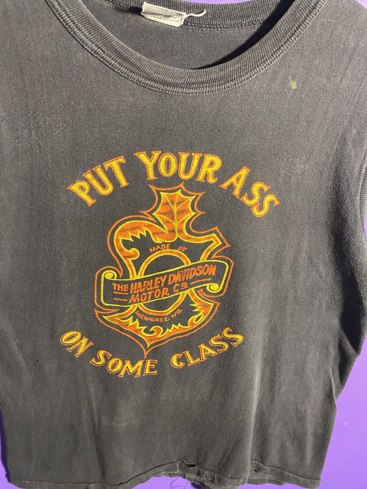 Vintage Vintage 80s Harley Davidson put your ass on some glass tank Size US M / EU 48-50 / 2 - 3 Thumbnail