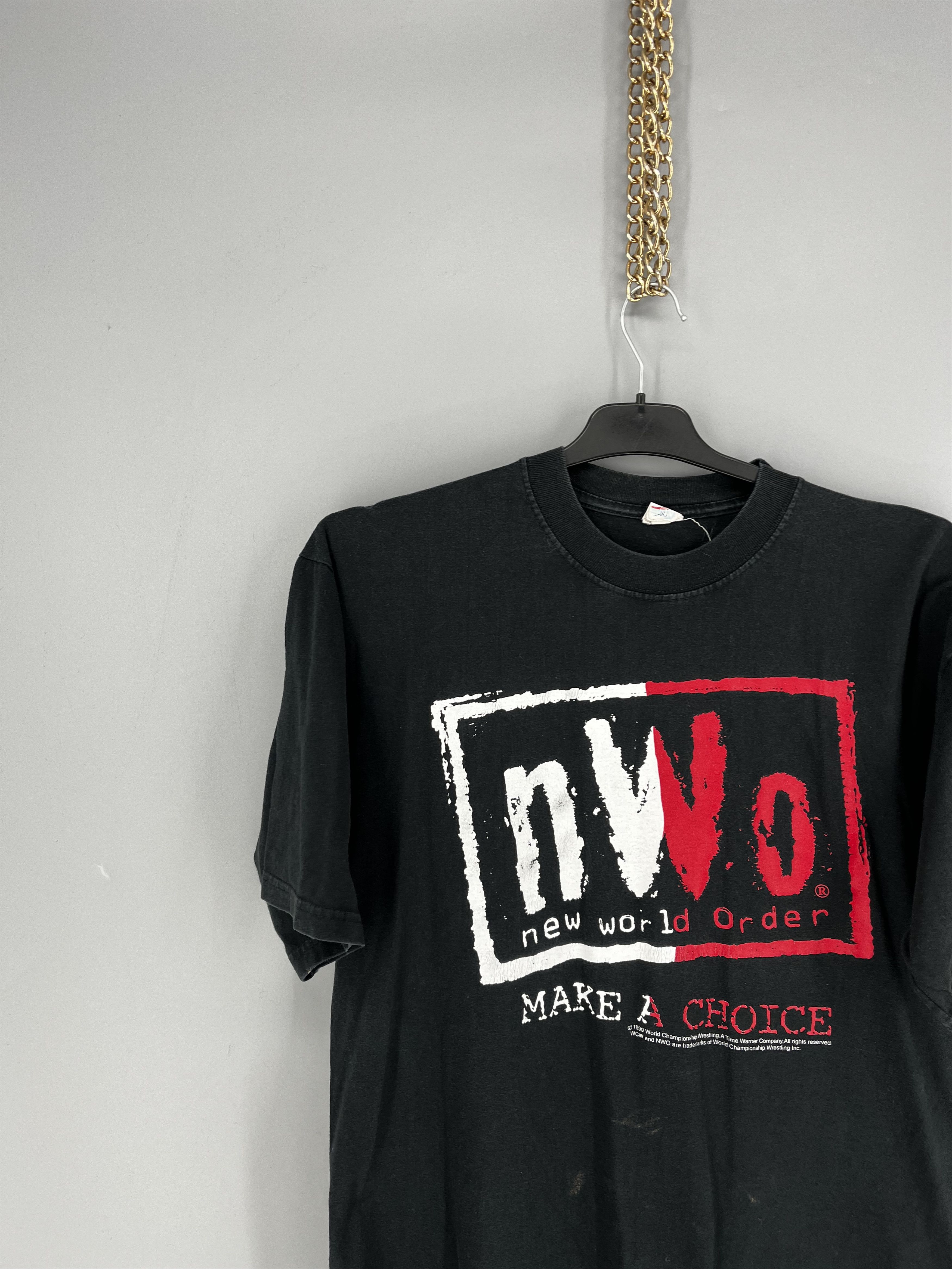 WWE WCW nWo Make A Choice T-shirt Men’s size Medium black &white Size US M / EU 48-50 / 2 - 4 Thumbnail