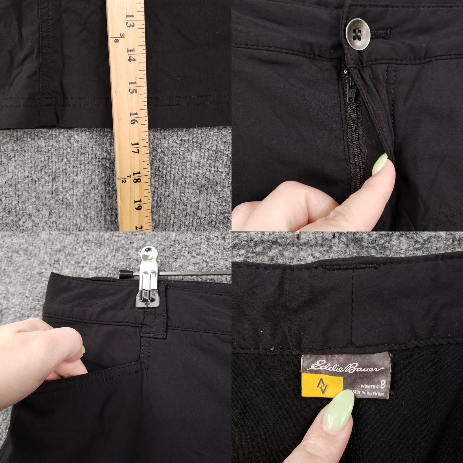 Eddie Bauer Eddie Bauer Skort Womens 8 Black Horizon Mini Nylon Stretch Hiking Outdoor Size 30" / US 8 / IT 44 - 8 Thumbnail