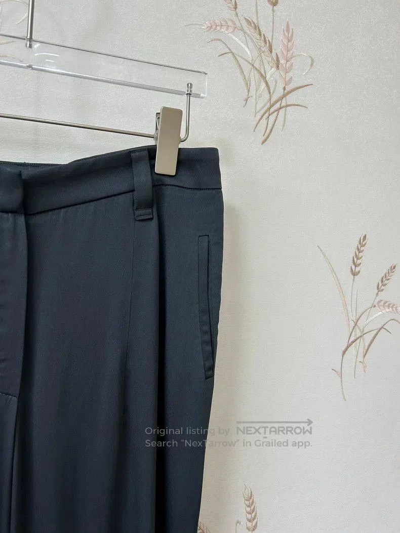 Brunello Cucinelli Brunello Cucinelli Gray Viscose Straight Pants. Size US 28 / EU 44 - 4 Thumbnail