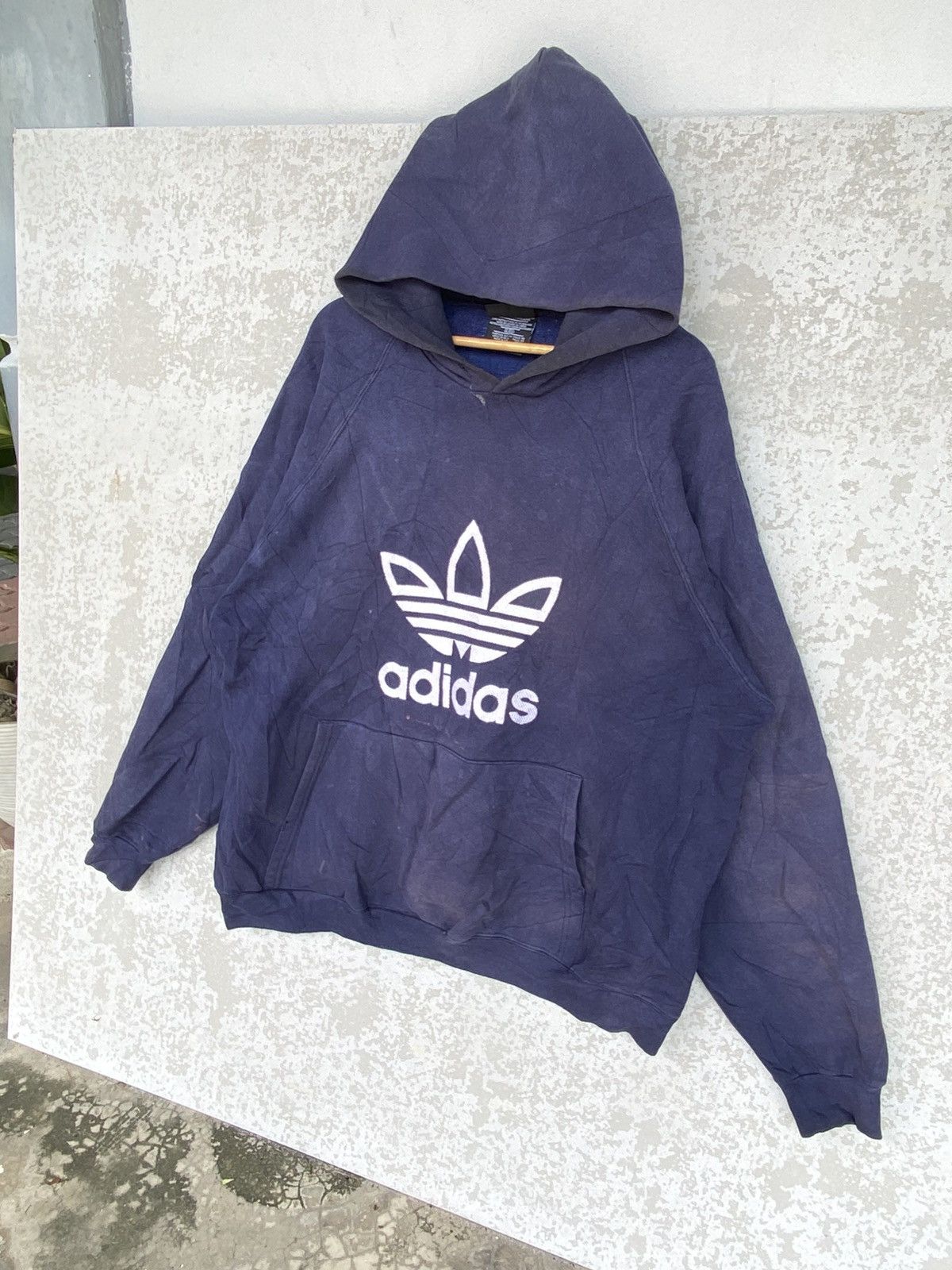 Other Vintage Adidas Big Logo Embroidered Hoodie Sweater Size XL Size US XL / EU 56 / 4 - 2 Thumbnail