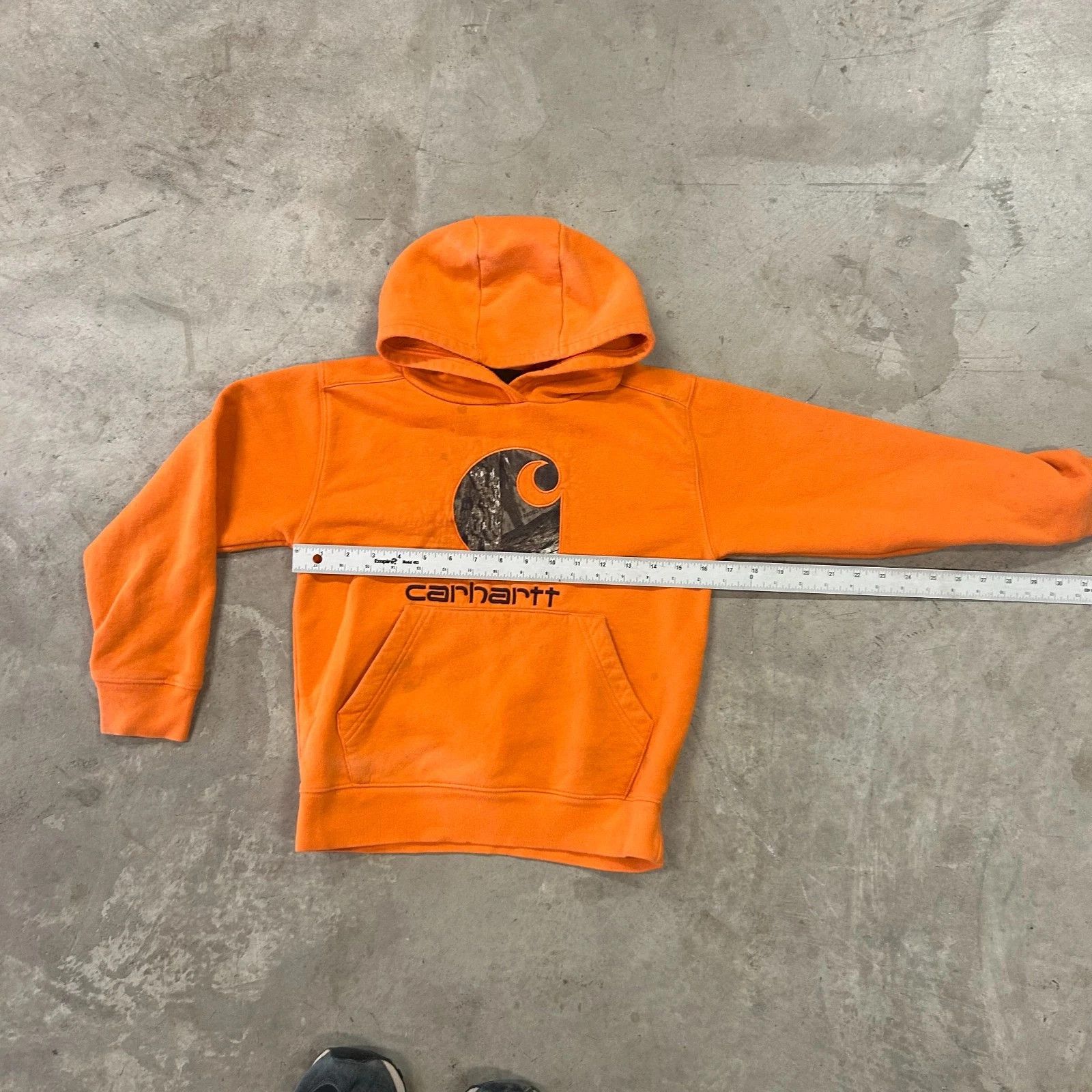 Carhartt Carhartt Youth Small (8/10) Orange Hoodie Camo Logo READ Size US S / EU 44-46 / 1 - 4 Thumbnail
