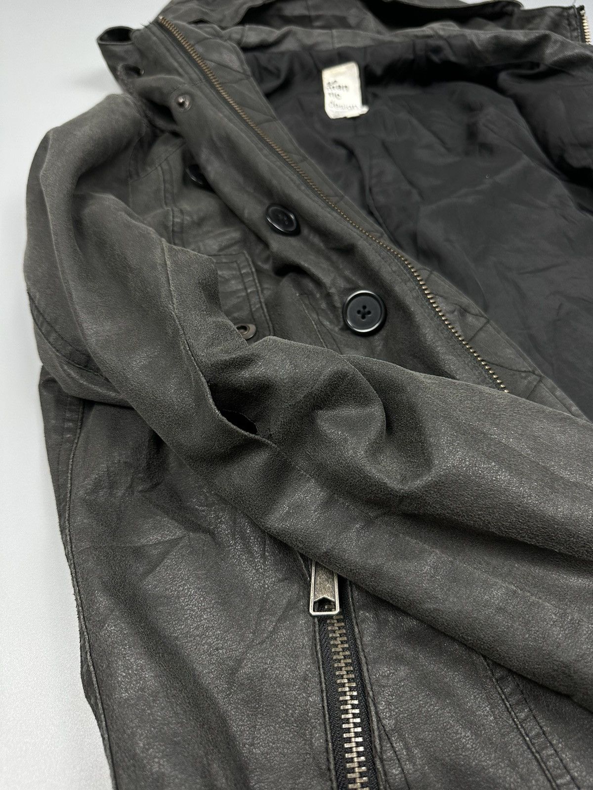 Seditionaries × semanticdesign Seditionaries Semantic Design Black Waxed Hooded Jacket Size US M / EU 48-50 / 2 - 10 Thumbnail