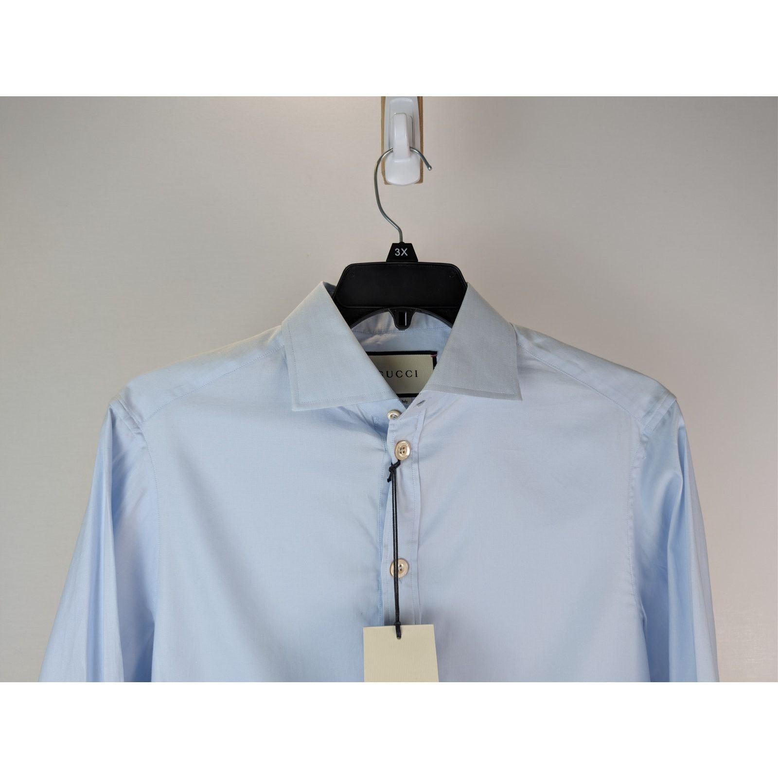 Gucci o1rshd1 Oxford Over Shirt Button up shirt in Baby Blue Size US XL / EU 56 / 4 - 3 Thumbnail