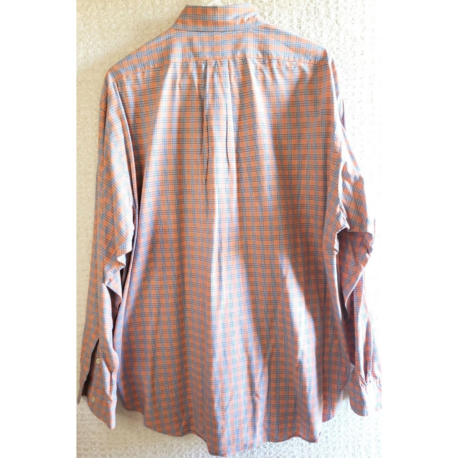 Polo Ralph Lauren VINTAGE Polo Ralph Lauren Blake Coral Plaid Button-Up Shirt Long Sleeve Mens Sz L Cotton Size US L / EU 52-54 / 3 - 6 Thumbnail