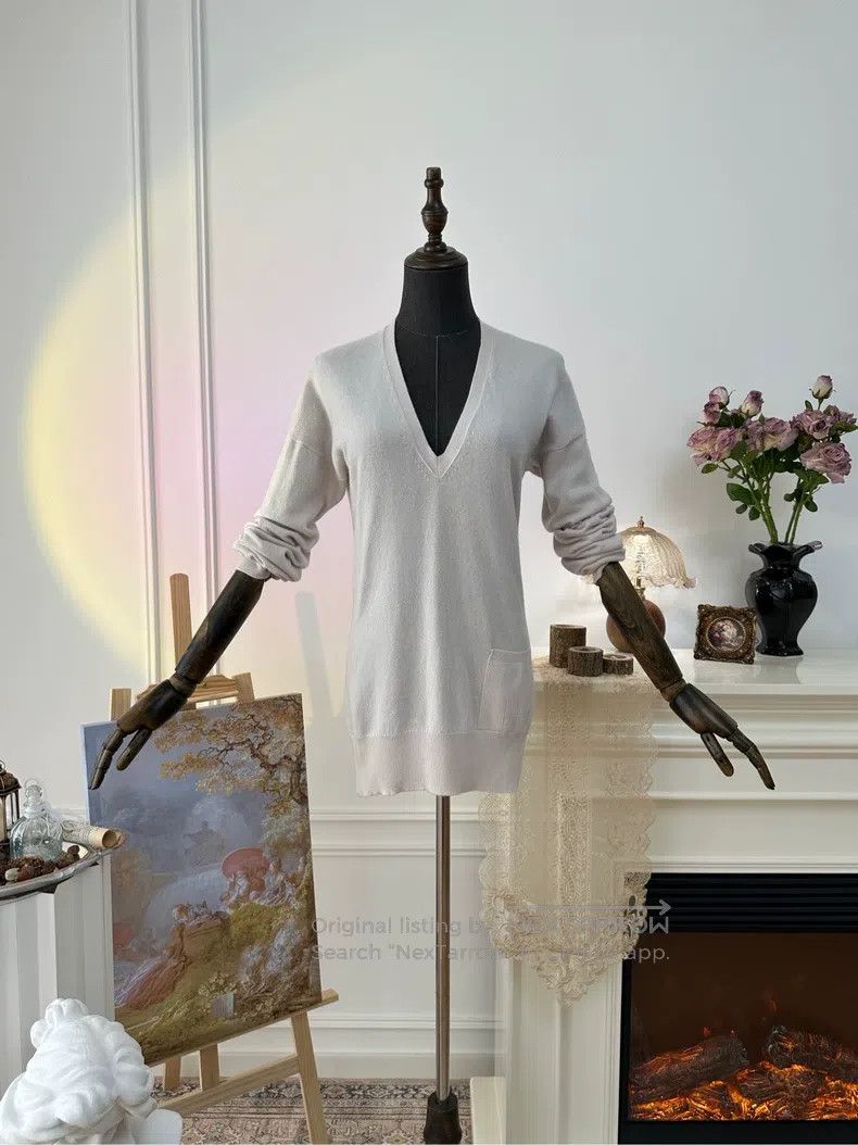 Hermes Hermes Letter H Cashmere Blended Slim Knit Long Sleeve, Ap Size XS / US 0-2 / IT 36-38 - 3 Thumbnail