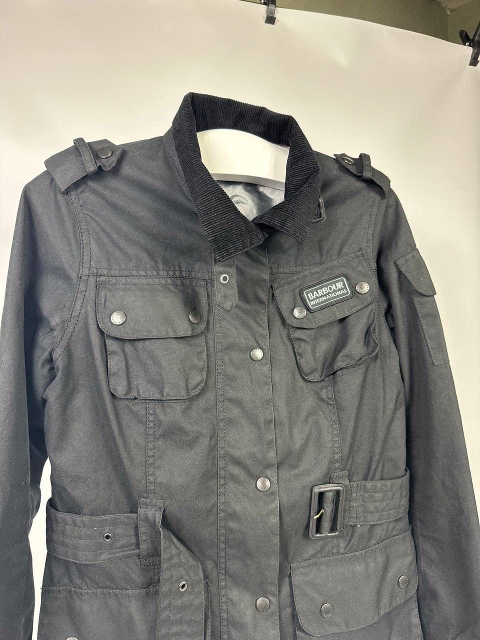 Barbour 🇬🇧Barbour International Women’s Wax Jacket Blue Size:USA 10 Size L / US 10 / IT 46 - 2 Thumbnail