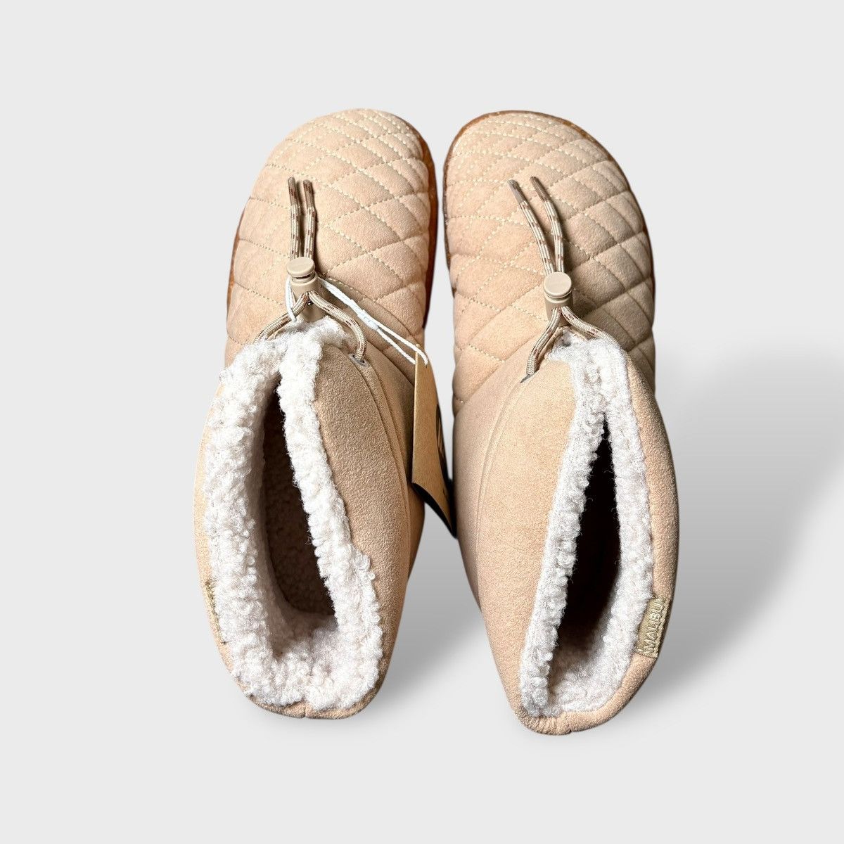 Malibu Sandals Malibu Women Quilted Fabric Little Dume Beige Boots Sz 7 Size US 7 / IT 37 - 6 Thumbnail