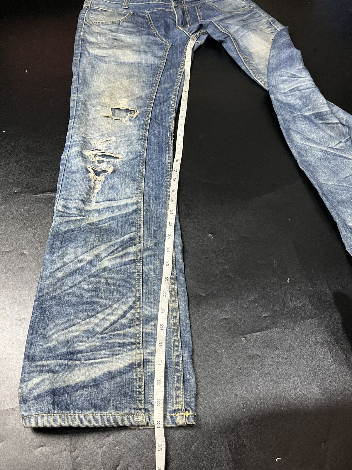 Hysteric Glamour japanese Jesus is love flare double knee jeans fading Size US 32 / EU 48 - 16 Thumbnail