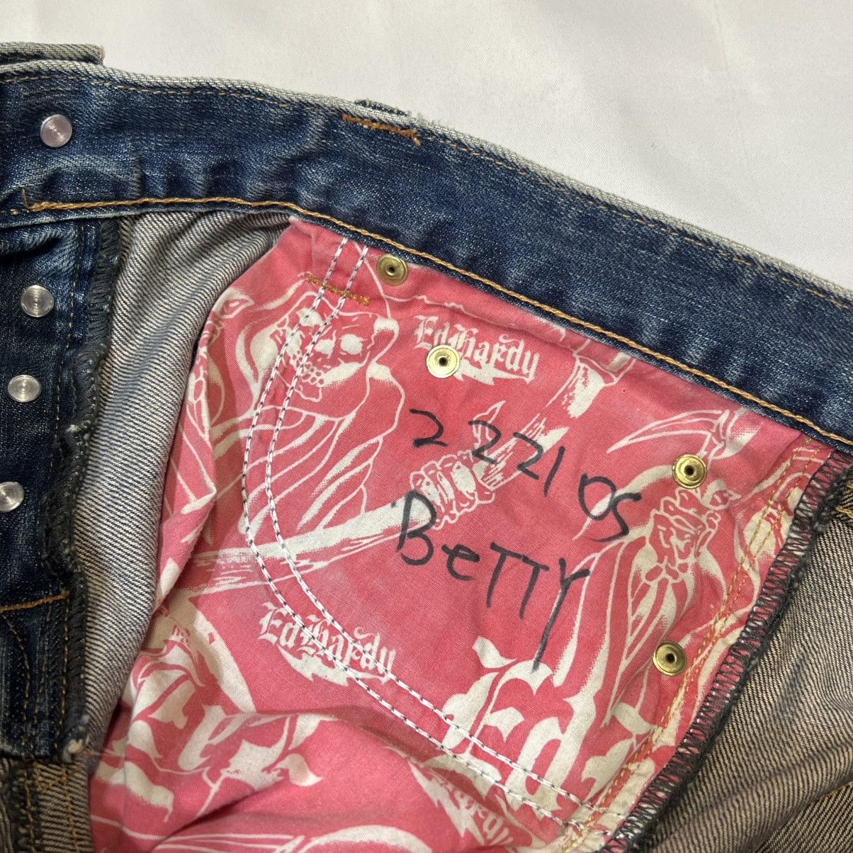 Ed Hardy Ed Hardy Native American Maiden Embroidered Straight Jeans Size US 32 / EU 48 - 7 Thumbnail