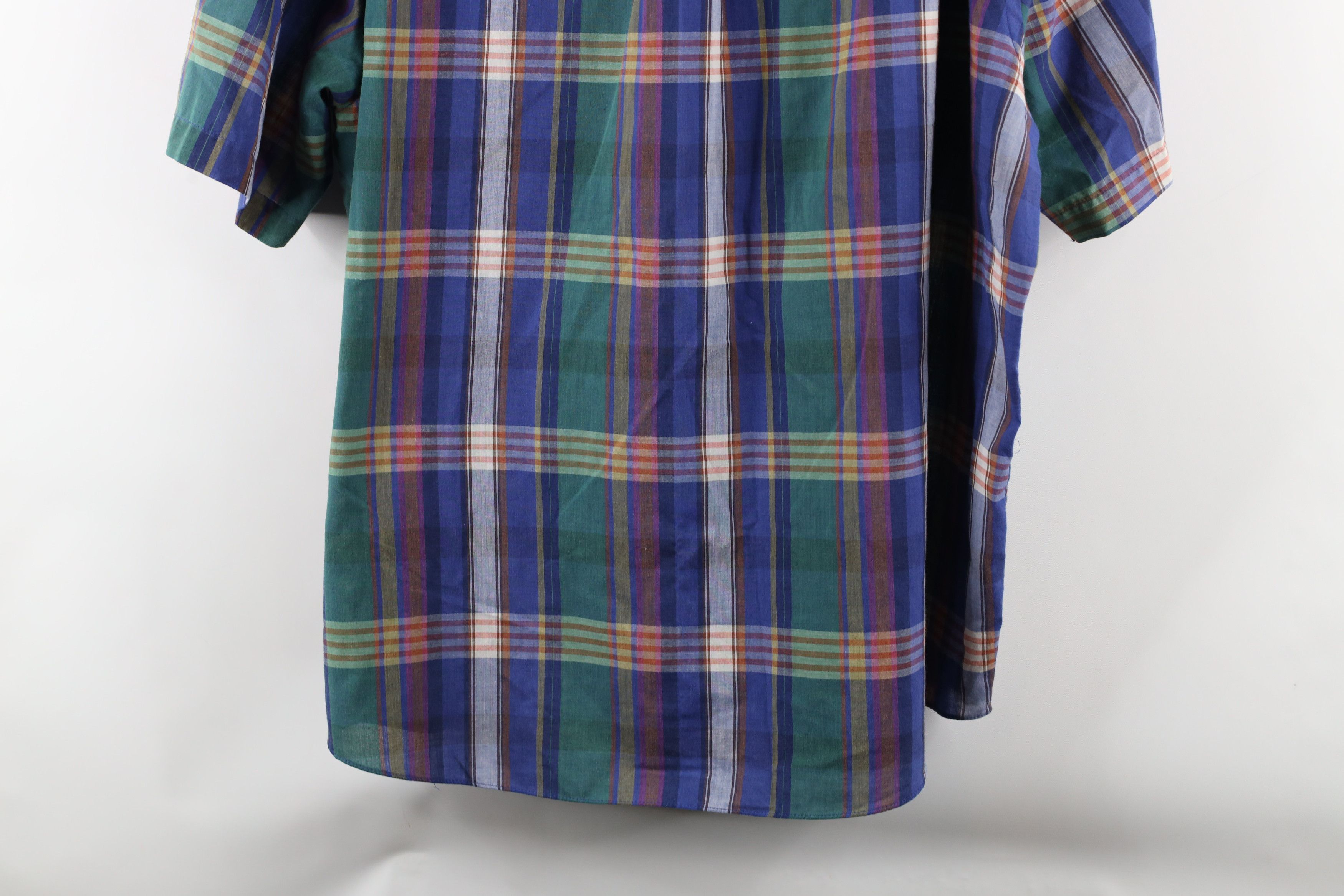 Vintage Vintage 90s Streetwear Plaid Button Down Shirt Rainbow Size US XXL / EU 58 / 5 - 12 Thumbnail