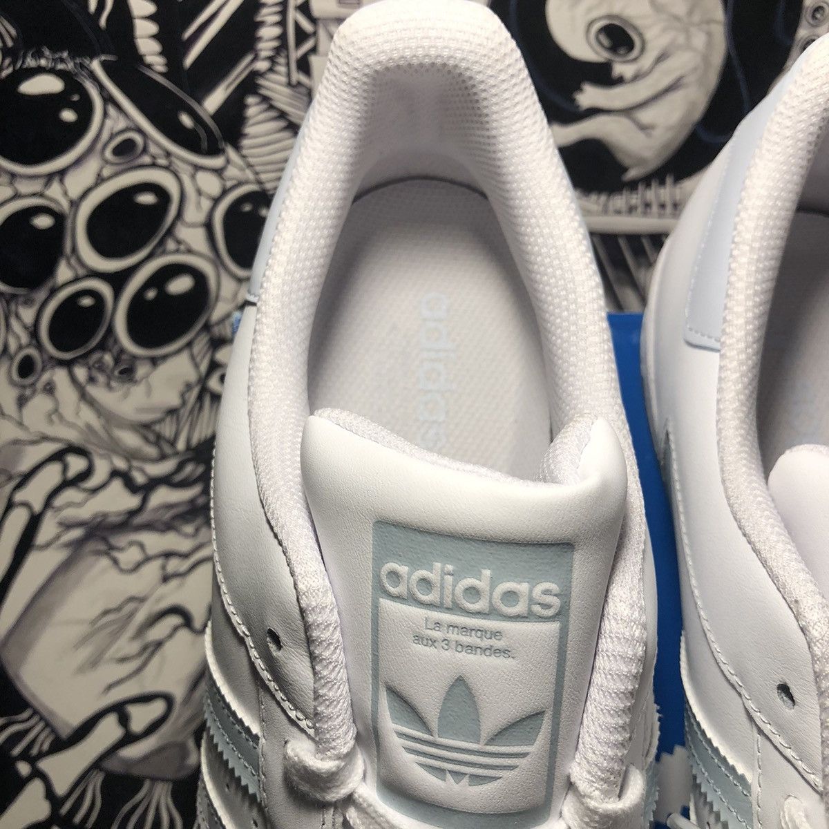 Adidas NWT Adidas Superstar Split White / Halo Blue FX5533 Size US 13 / EU 46 - 8 Thumbnail