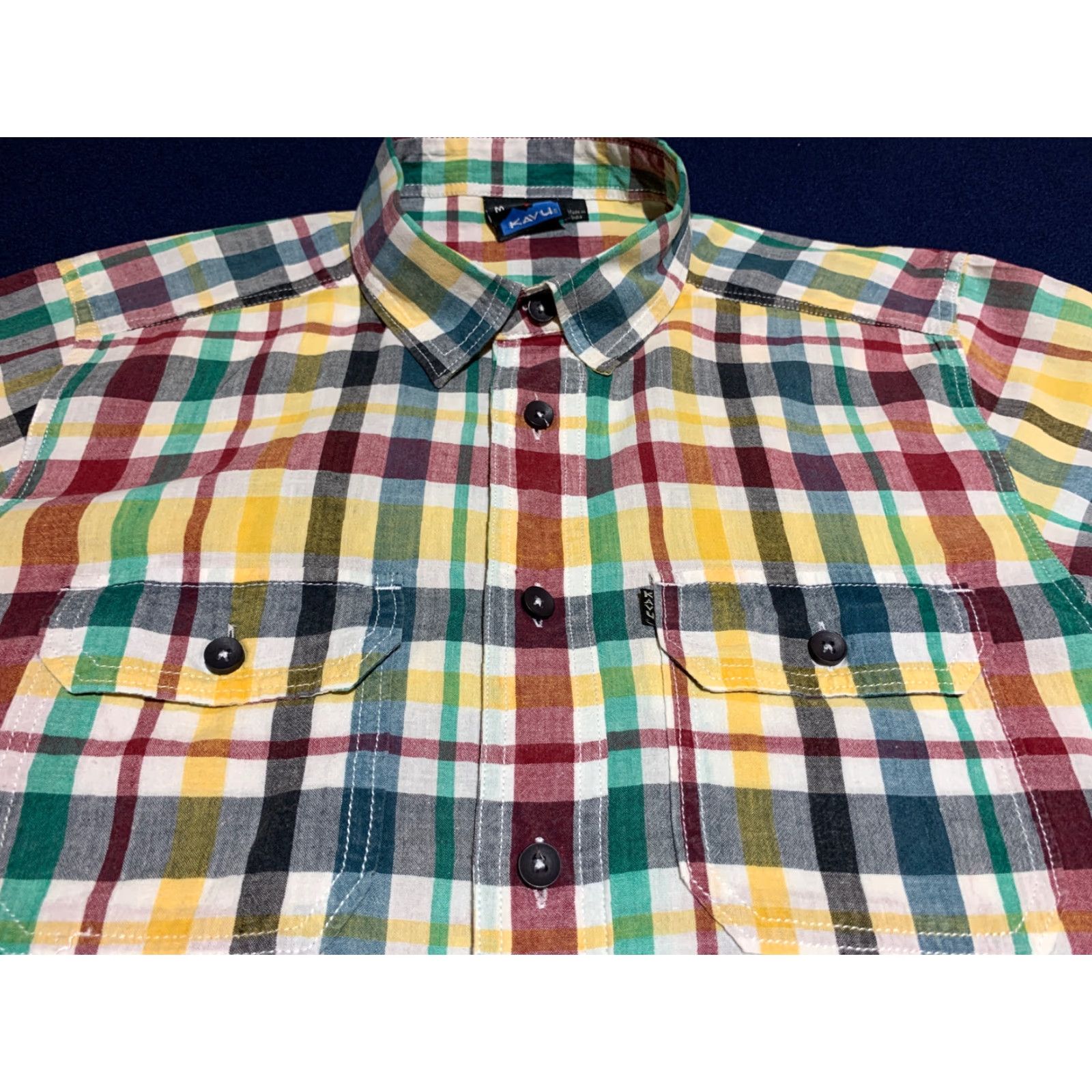 KAVU VINTAGE KAVU Button-Up Shirt Medium Plaid Short Sleeve Mens Size US M / EU 48-50 / 2 - 3 Thumbnail
