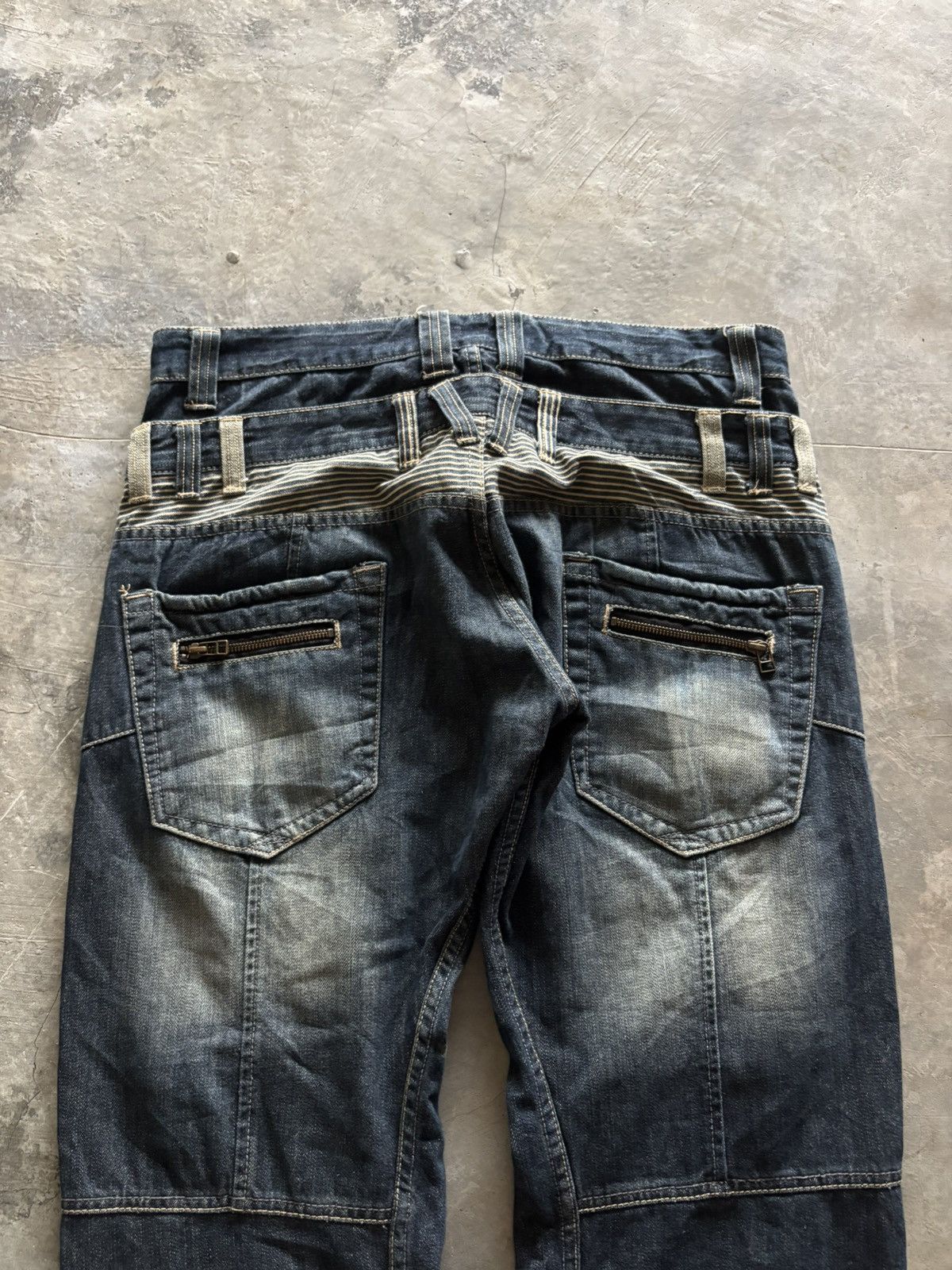 PPFM DOUBLE WAIST DOMINATE JAPANESE WASHED PUNK GRUNGE MUD RUSTY Size US 37 - 12 Thumbnail