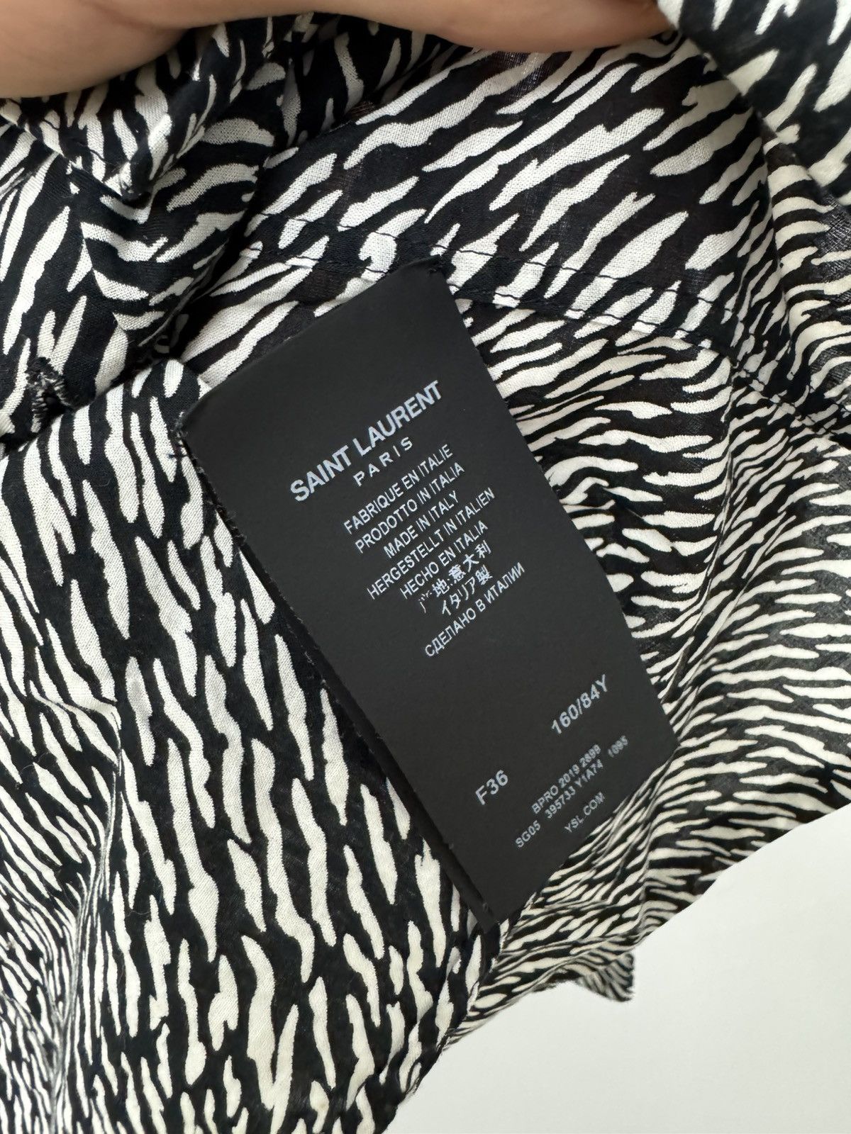Saint Laurent Paris Womens Saint Laurent Fullprint Button Up Shirt Designer Rare Size XS / US 0-2 / IT 36-38 - 4 Thumbnail