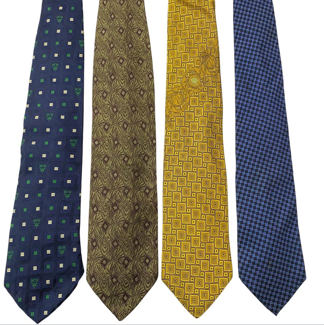 Giorgio Armani × MCM × Versace Combo 4pcs Vintage Men’s Ties Size ONE SIZE - 1 Thumbnail