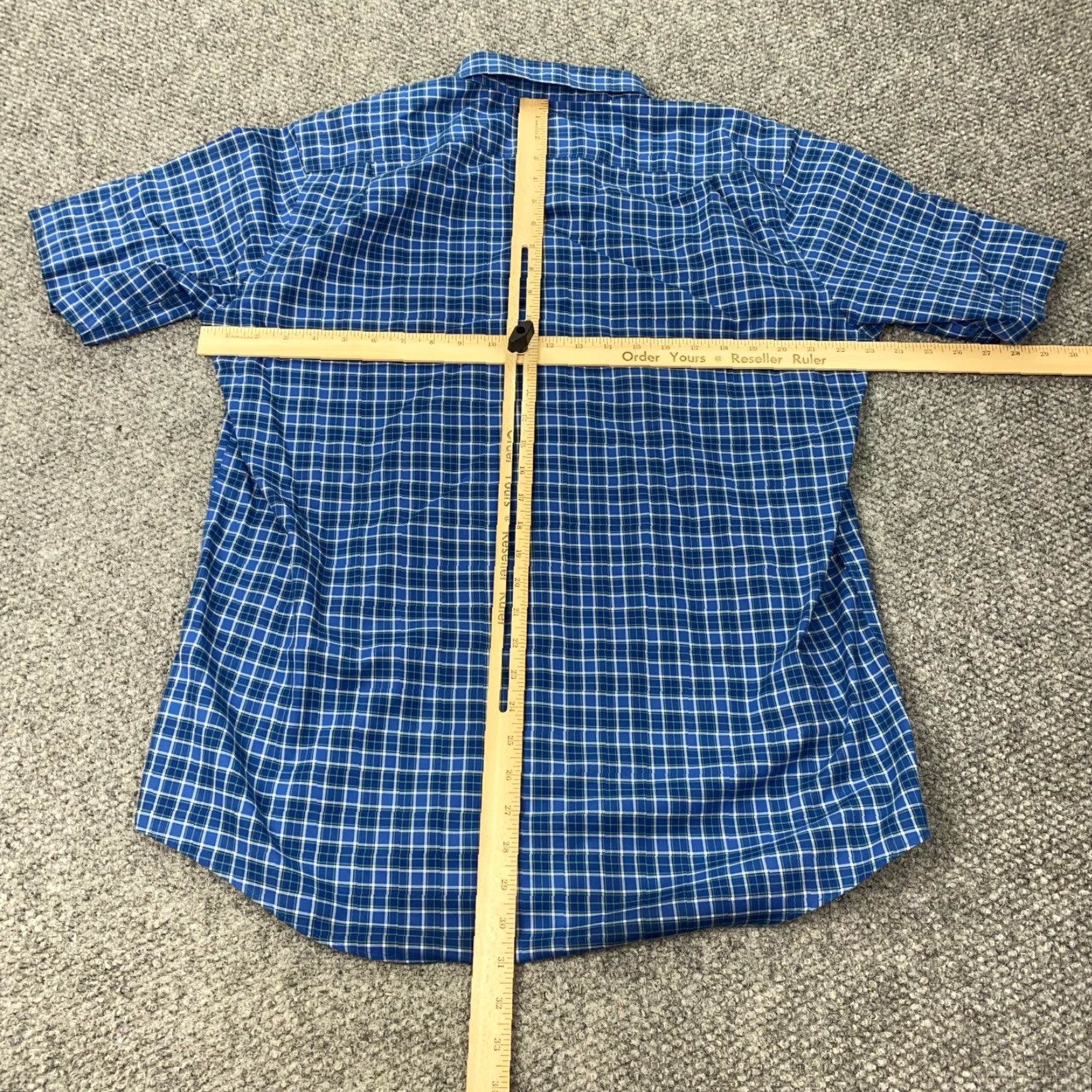Vintage VINTAGE L.L. Bean Men's Shirt Short Sleeve Button-Up Cotton Plaid Classic Fit Casual Travel Workwear Blue M Size US M / EU 48-50 / 2 - 5 Thumbnail