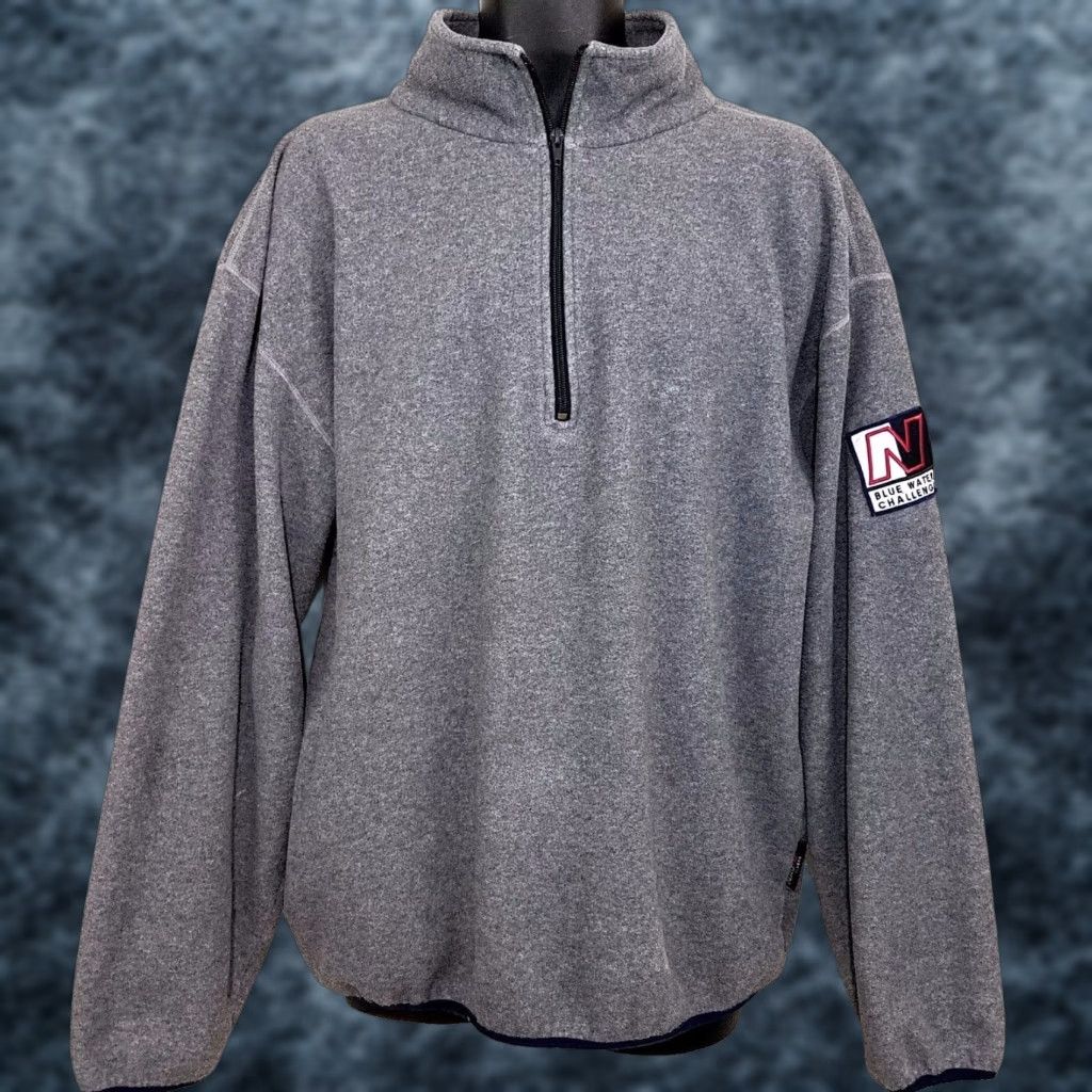 Nautica VINTAGE Nautica Blue Water Challenge Fleece Jacket Mens XL Gray 90s USA Size US XL / EU 56 / 4 - 1 Thumbnail