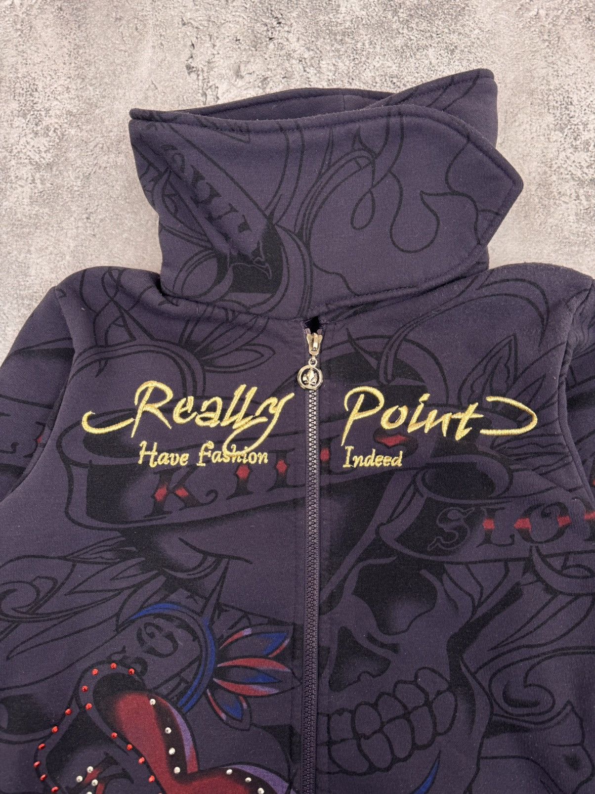 Other Really Point Women Zip Hoodie Dark Purple Size M Size M / US 6-8 / IT 42-44 - 3 Thumbnail