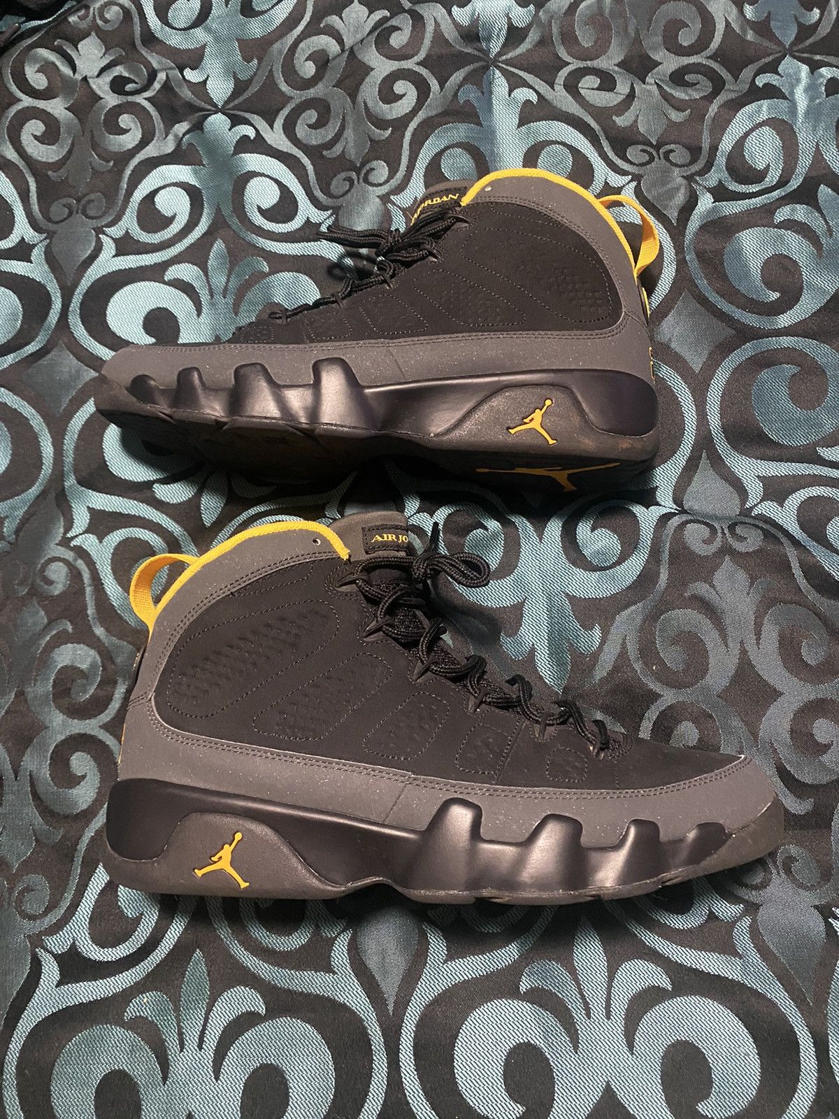 image of Jordan Brand 9 Retro Shoes in Black, Men's (Size 10)
