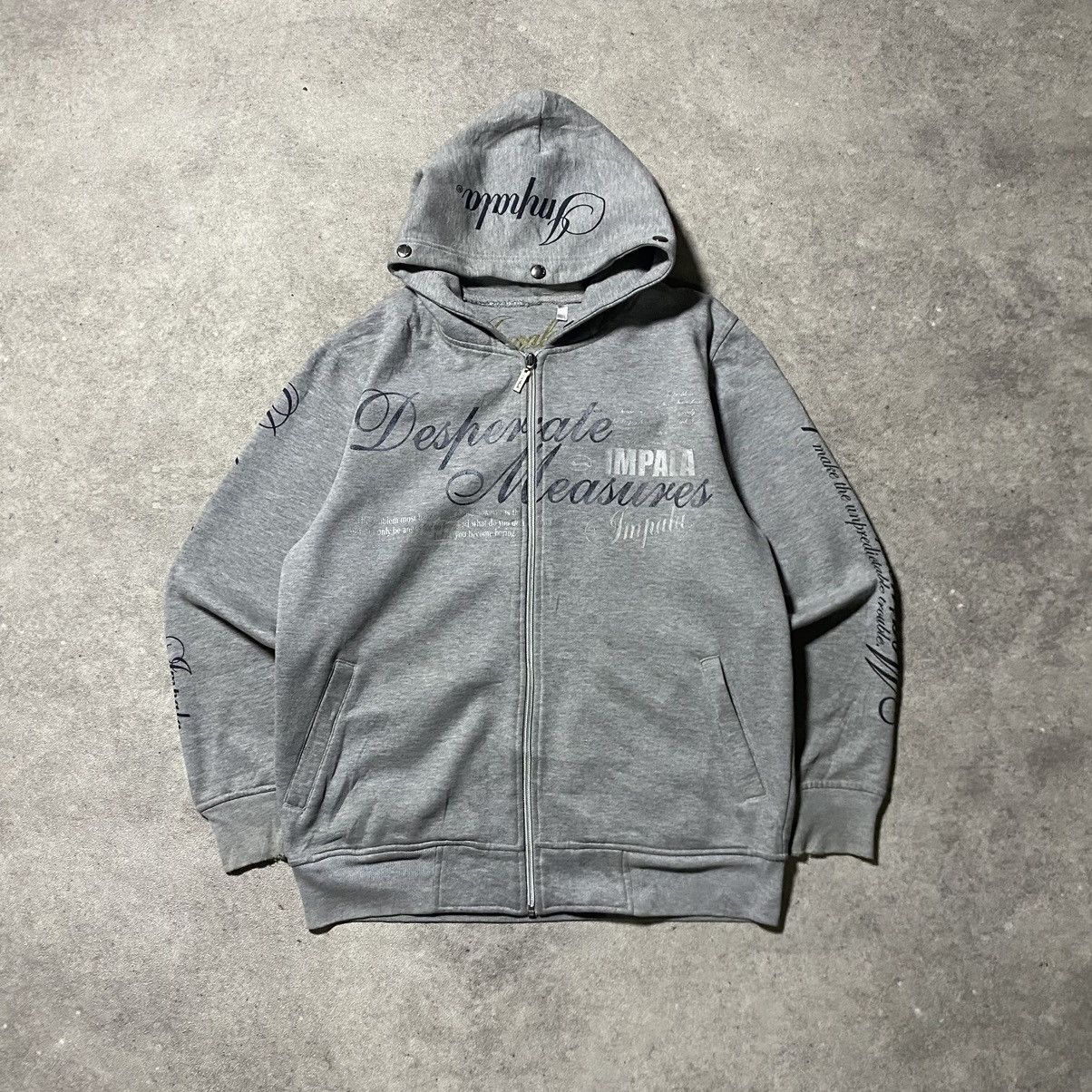 Japanese Brand 2000s Impala Studded Desperate Measures Hoodie Size US M / EU 48-50 / 2 - 1 Thumbnail