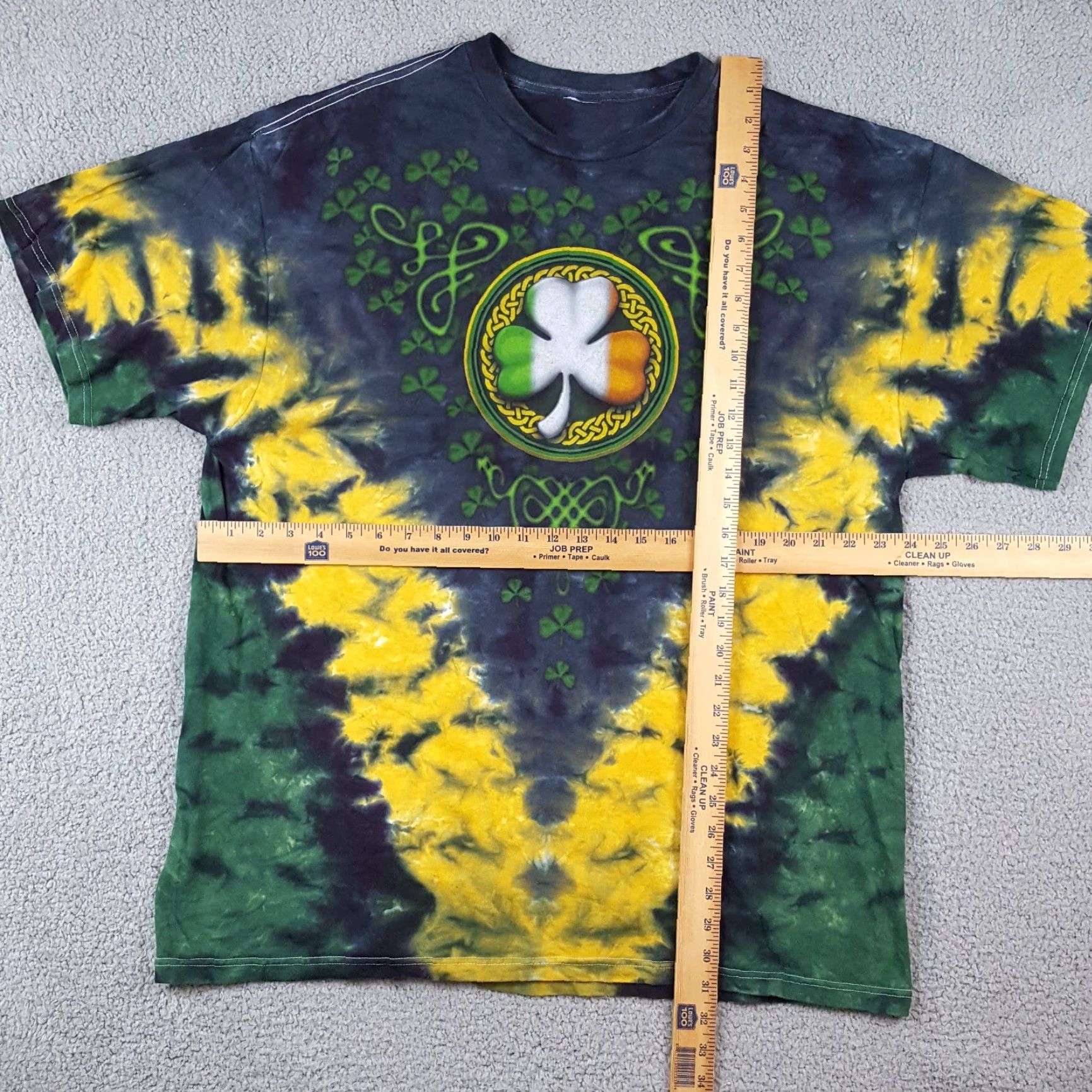 Vintage Vintage Shamrock Irish Clover Tie-Dye Men's Size XL Celtic T Shirt Ireland Green Size US XL / EU 56 / 4 - 5 Thumbnail