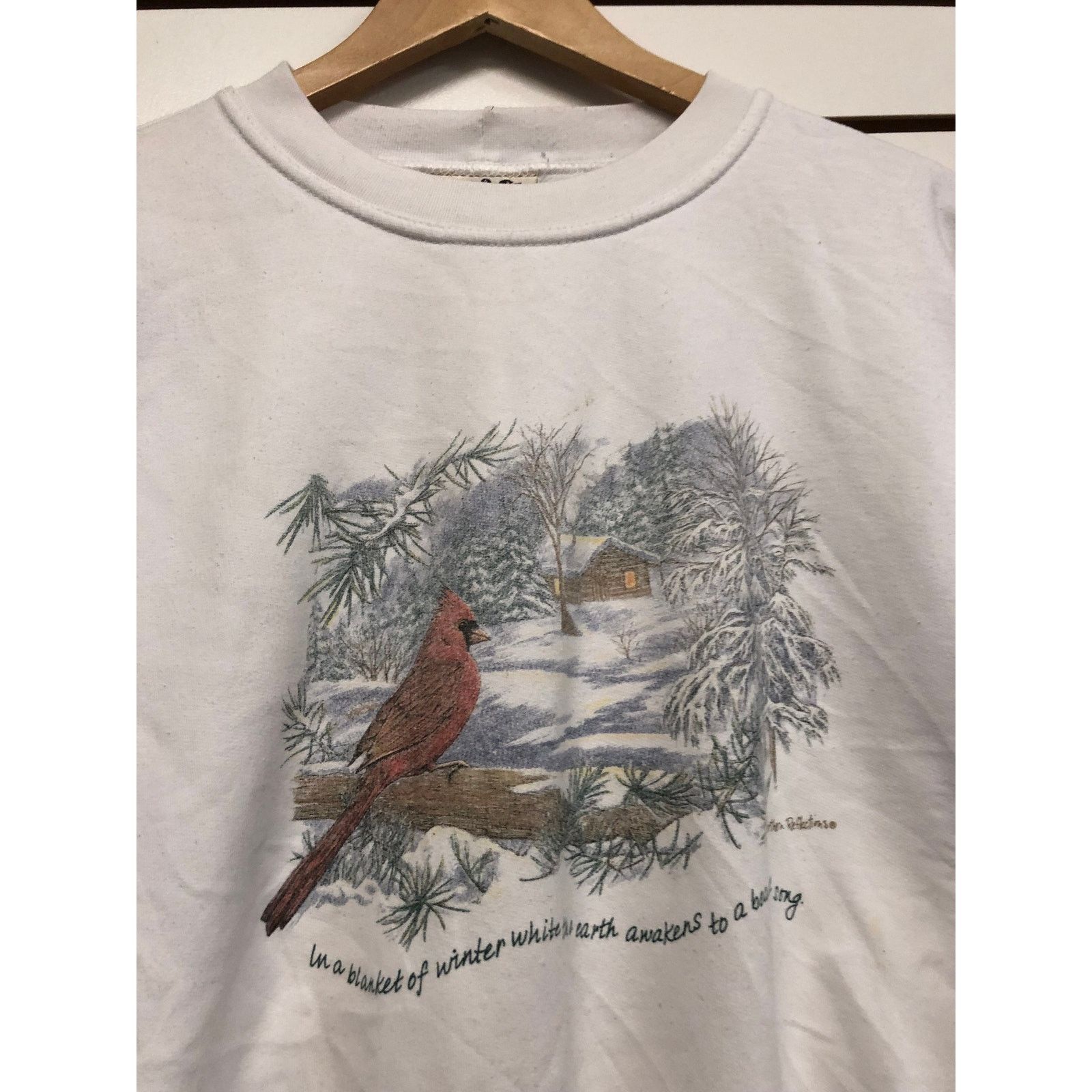 Northern Reflections Vintage Snow outdoors cardinal bird Sweatshirt size XL 1990s Size US XL / EU 56 / 4 - 2 Thumbnail