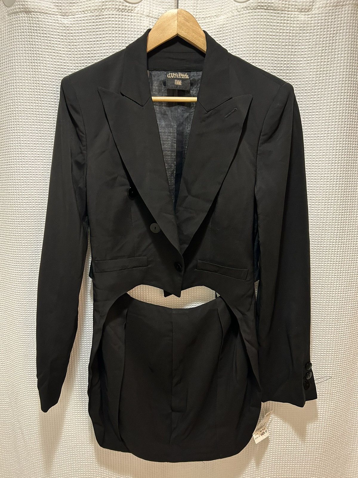 Jean Paul Gaultier SS03 LOOK 14 MSRP: $2.4K Cut Out Tail Hi-Lo Blazer Jacket Size US M / EU 48-50 / 2 - 1 Thumbnail