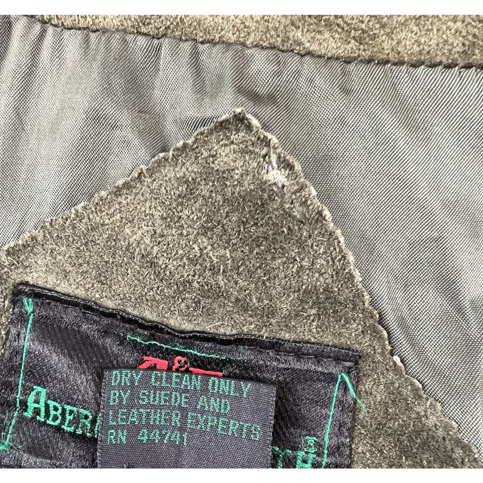 Abercrombie & Fitch VINTAGE Abercrombie & Fitch Bomber Jacket Mens XL Green 90s Leather Full Zip Pockets Size US XL / EU 56 / 4 - 6 Thumbnail