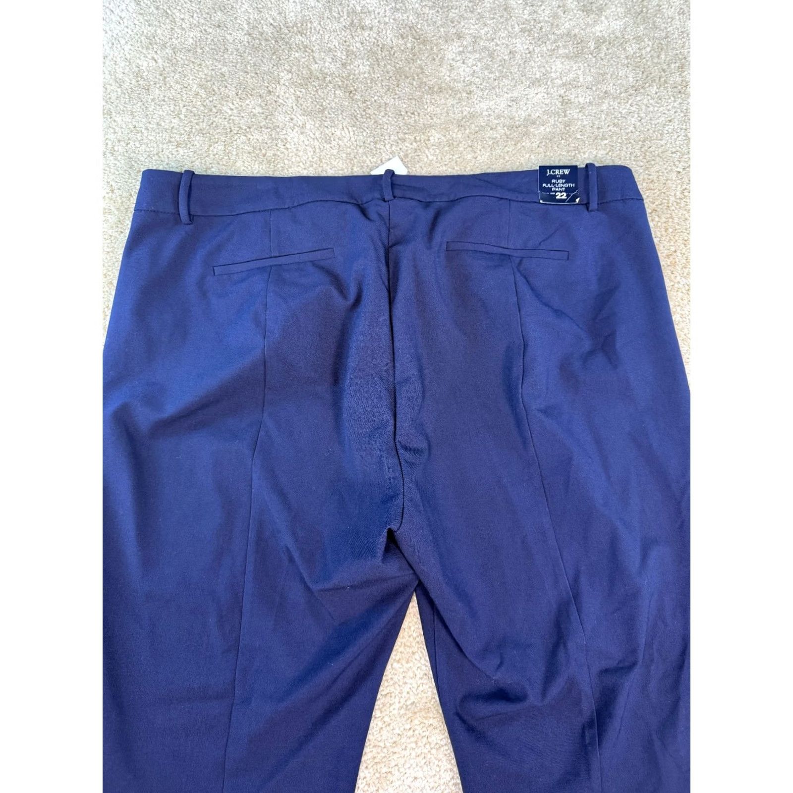 J.Crew J CREW Womens Ruby Pant Navy Size 22 Full Length 31 NWT D259 Size 30" / US 8 / IT 44 - 4 Thumbnail