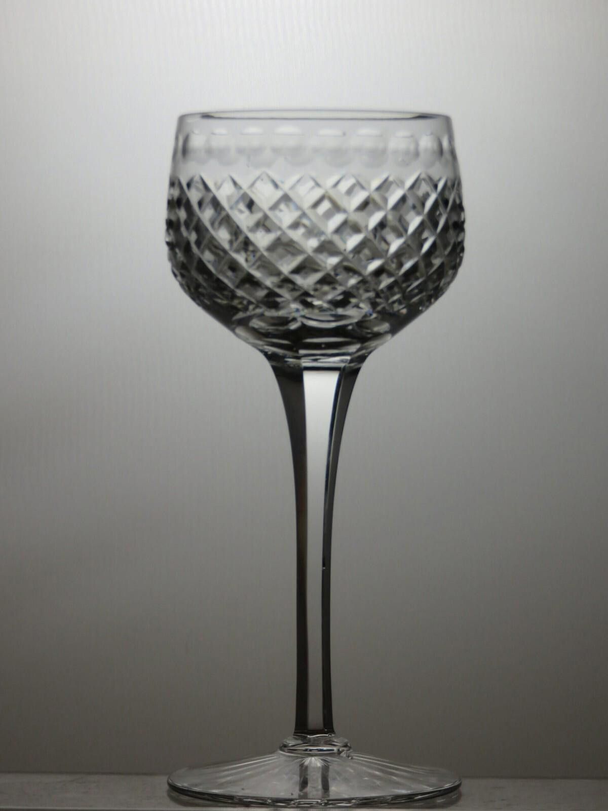 Starter Stuart Crystal Hardwicke Cut Set Of 2 Wine Hock Glasses 7" Size ONE SIZE - 3 Thumbnail