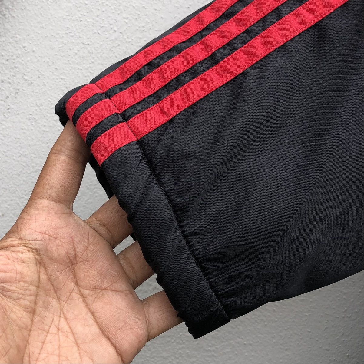 Adidas Vintage Adidas 3 Stripes Big Logo Lined Fleece Coach Jacket Size US L / EU 52-54 / 3 - 10 Thumbnail