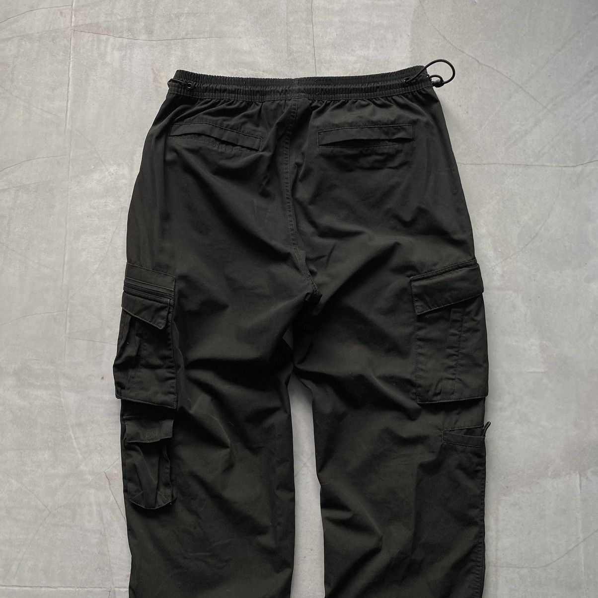 Japanese Brand × Nike × Vintage Y2K Nike Vintage Drill Black Cargo Parachute Pants Size US 31 - 6 Thumbnail