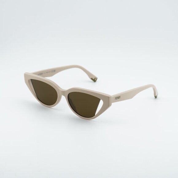 Fendi Fendi FE40009I 57J Sunglasses Shiny Brown Cat Eye Frame Size ONE SIZE - 1 Thumbnail