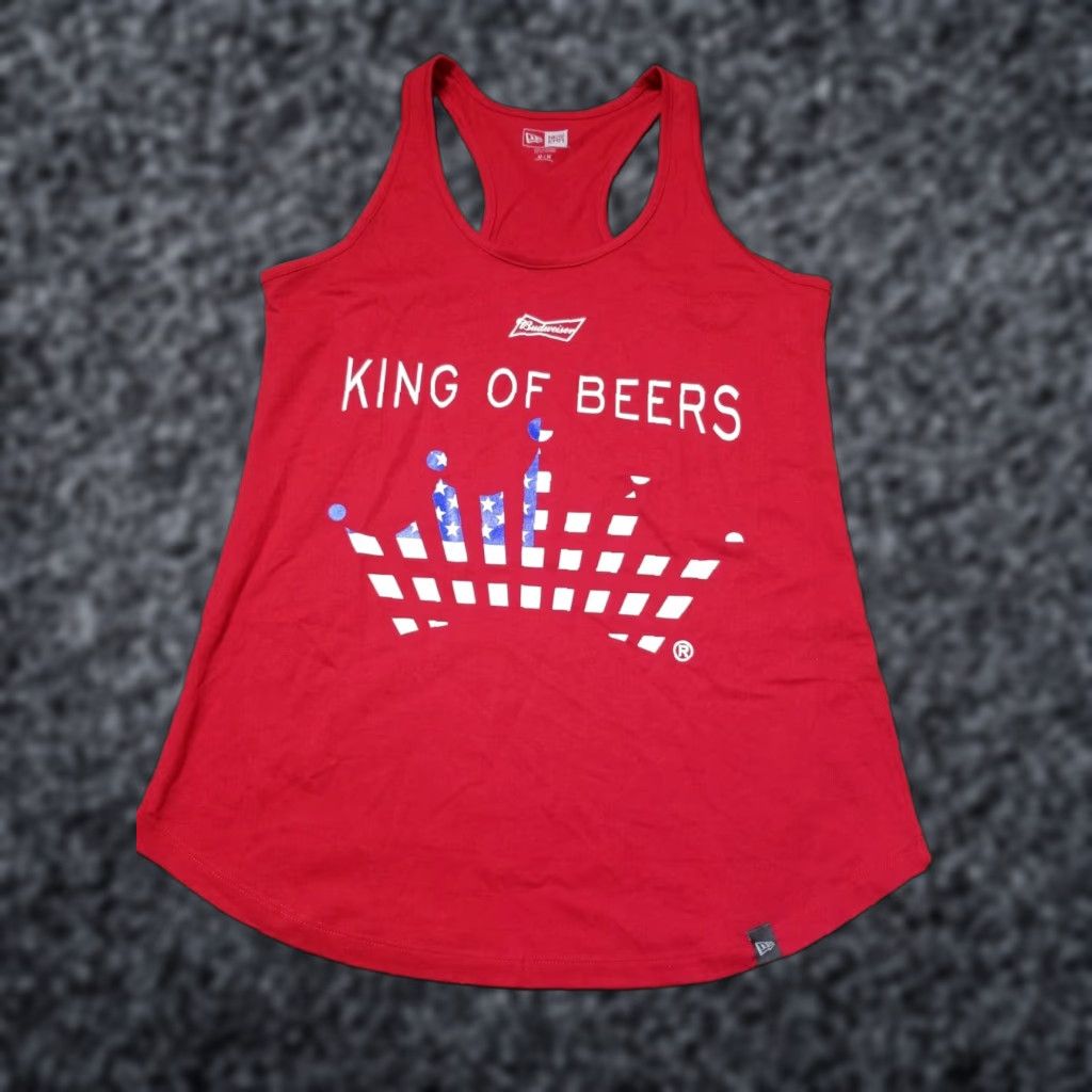 New Era VINTAGE Budweiser King of Beers New Era Red Swing Tank Top Women’s Medium Patriotic Beer Size M / US 6-8 / IT 42-44 - 1 Thumbnail