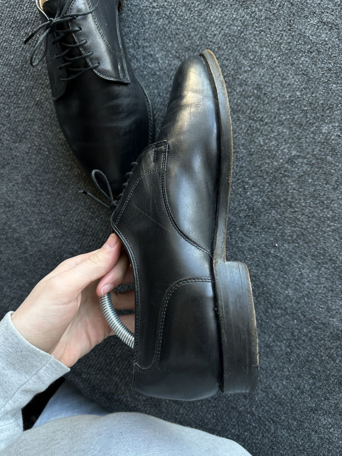 Allen Edmonds LUXURY 🚨 ALLEN EDMONDS VNTG SHOES MEN BLACK LUXURY RARE Size US 9.5 / EU 42-43 - 12 Thumbnail