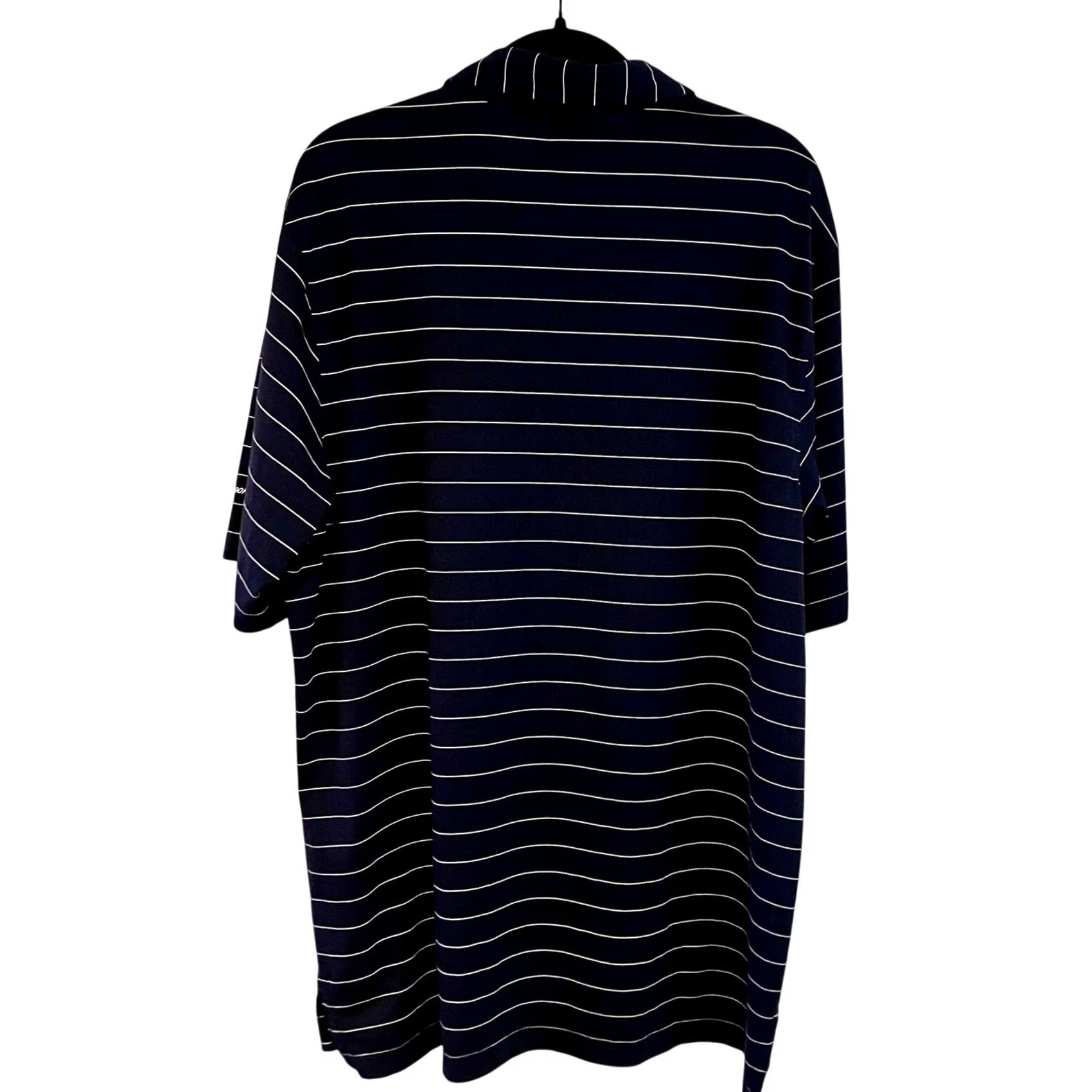 Vintage VINTAGE Martin Golf Performance Short Sleeve Polo Shirt Blue & White Stripe Mens XL Size US XL / EU 56 / 4 - 2 Thumbnail