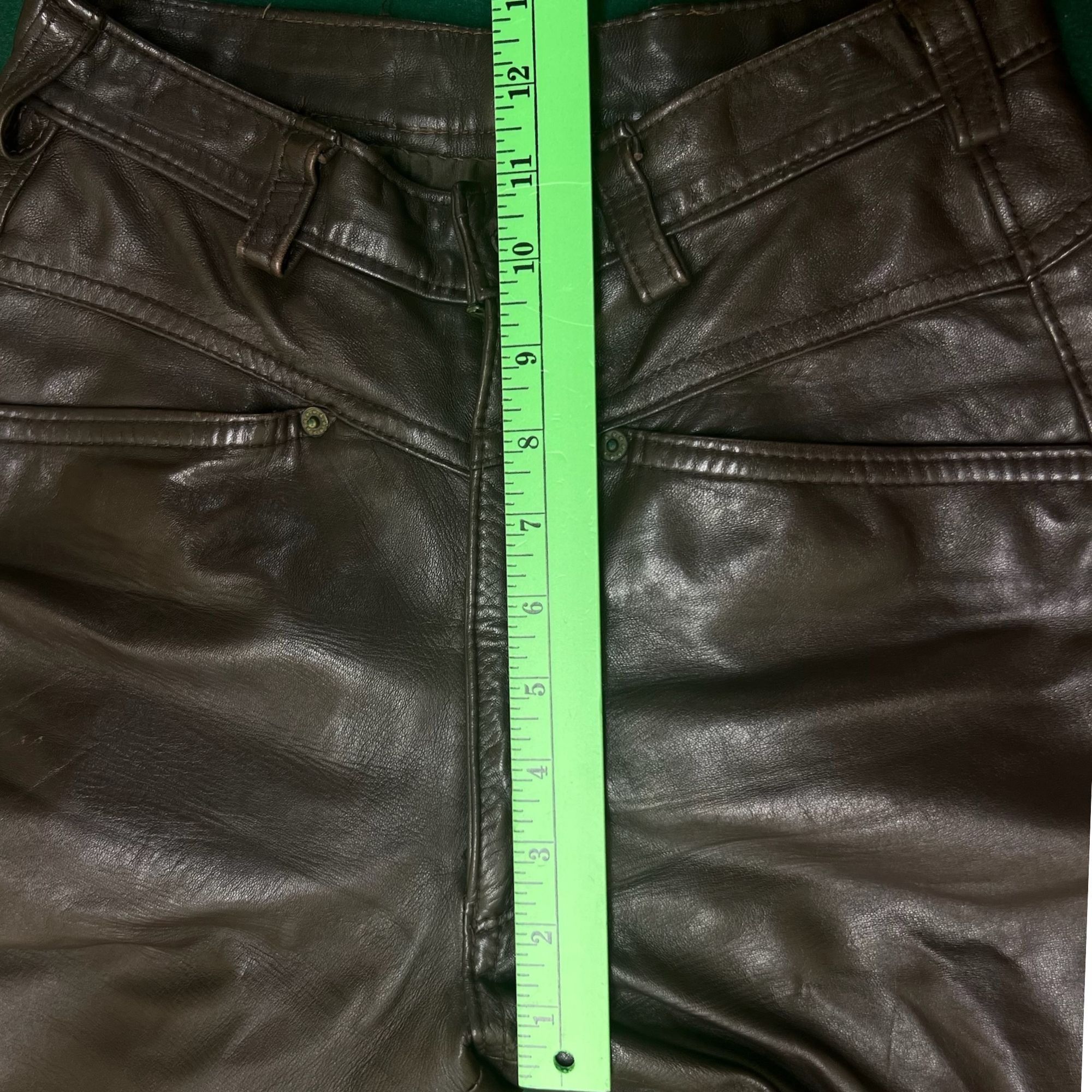 Other Brown Leather Pants With Belt Loops Pockets & Front Zipper C Size 26" / US 2 / IT 38 - 9 Thumbnail