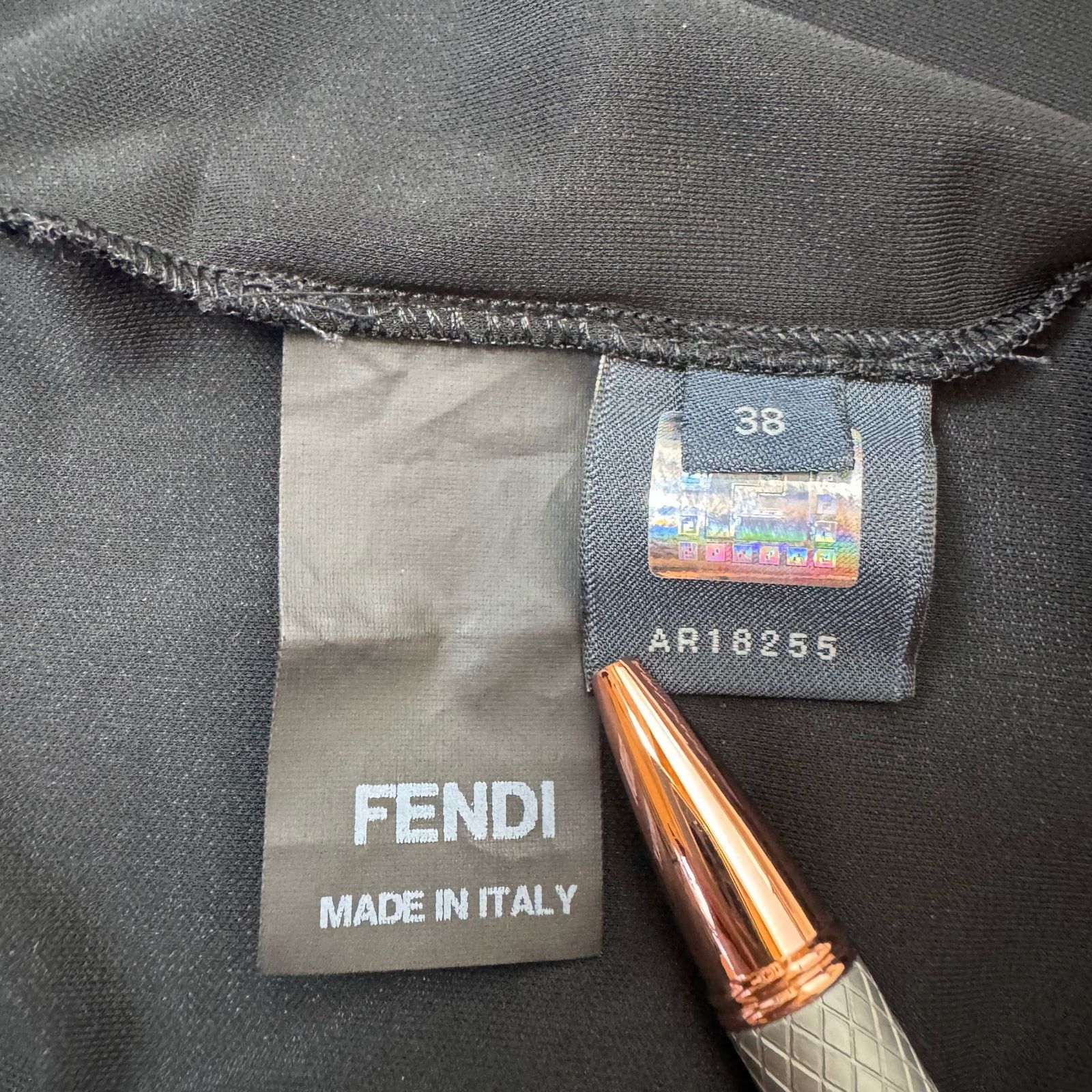 Fendi FENDI Black Jersey Crepe Crochet Dress Made in Italy 38/US Size XS / US 0-2 / IT 36-38 - 12 Thumbnail