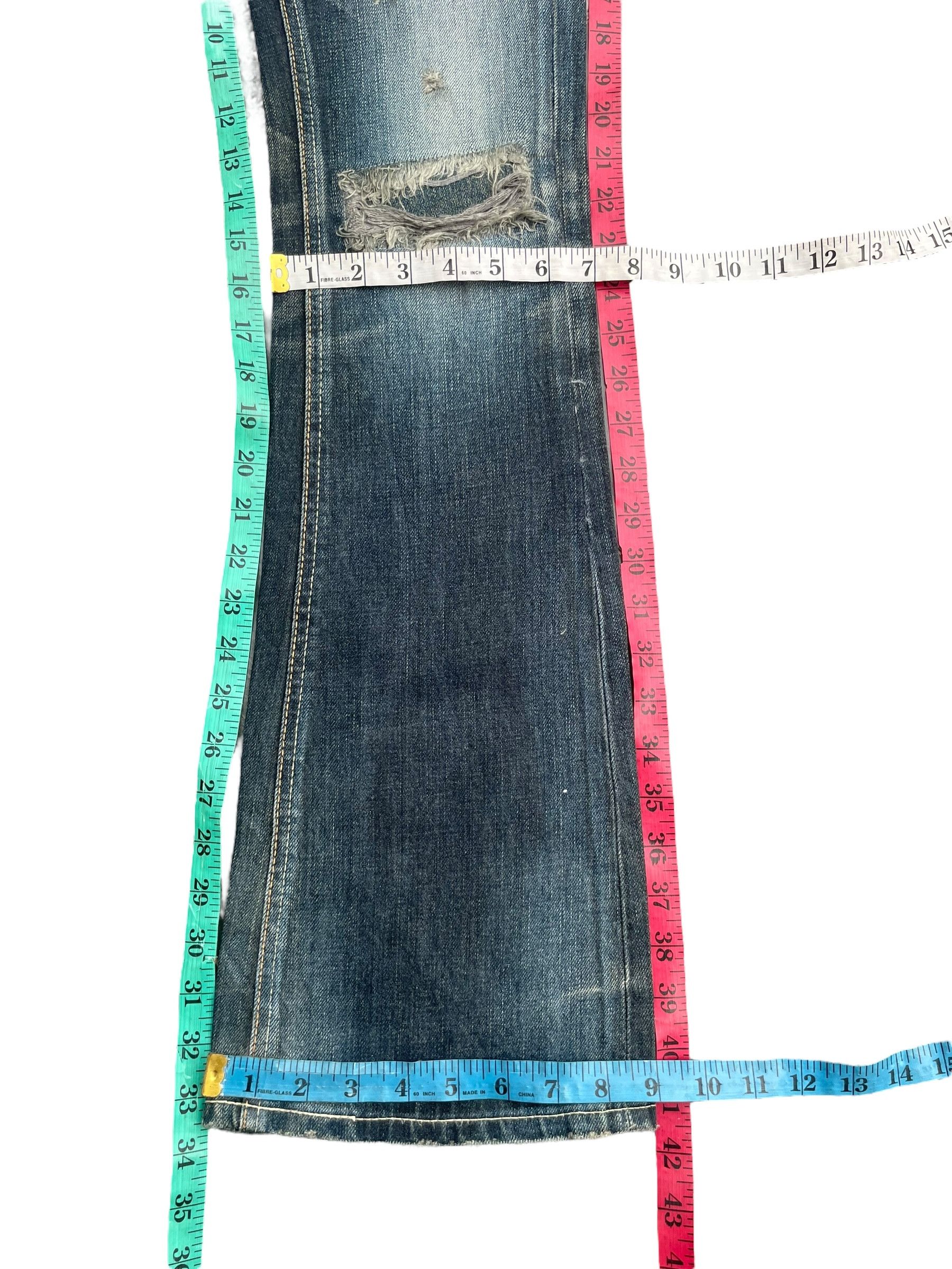 Edwin Vintage Flare Venus Jeans Distresed Denim Size 29" - 10 Thumbnail