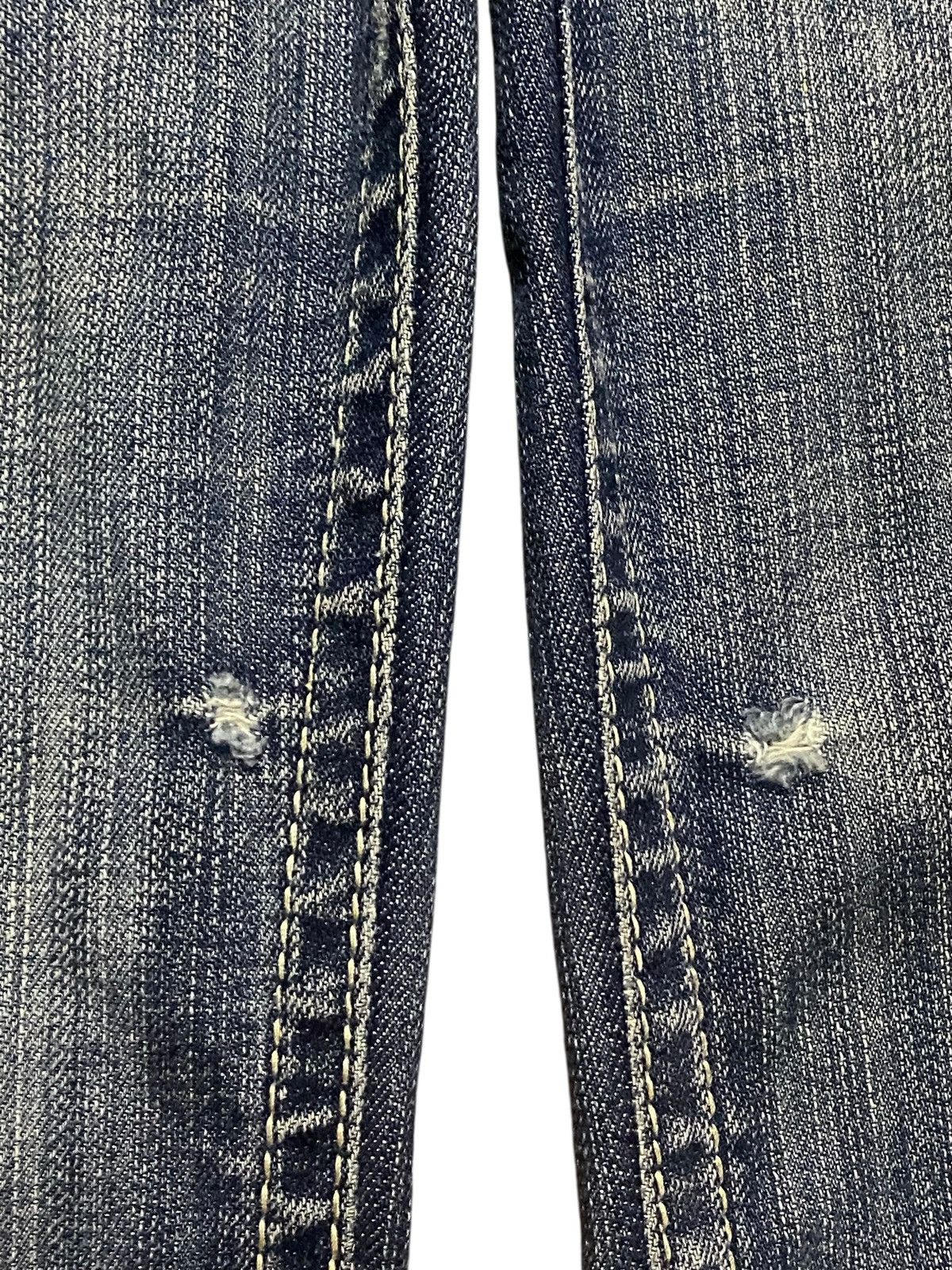If Six Was Nine Woman Mek Denim Reverse For Care Distressed Flare Jeans Size US 30 / EU 46 - 13 Thumbnail