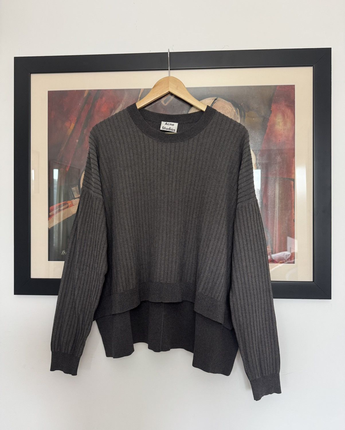 Acne studios sweater issy rib issey miyake style avant garde