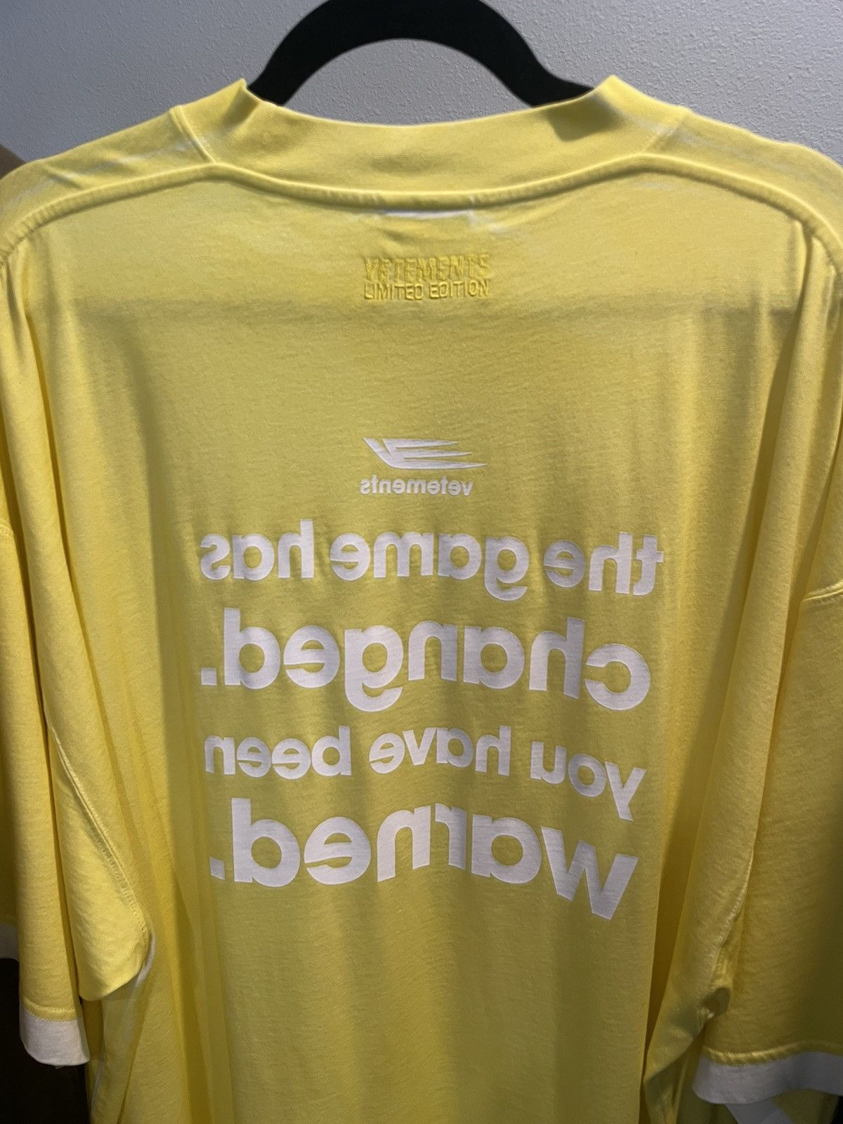 Vetements VETEMENTS👾 Yellow Game Changing Tee Shirt *RARE* Size US M / EU 48-50 / 2 - 14 Thumbnail