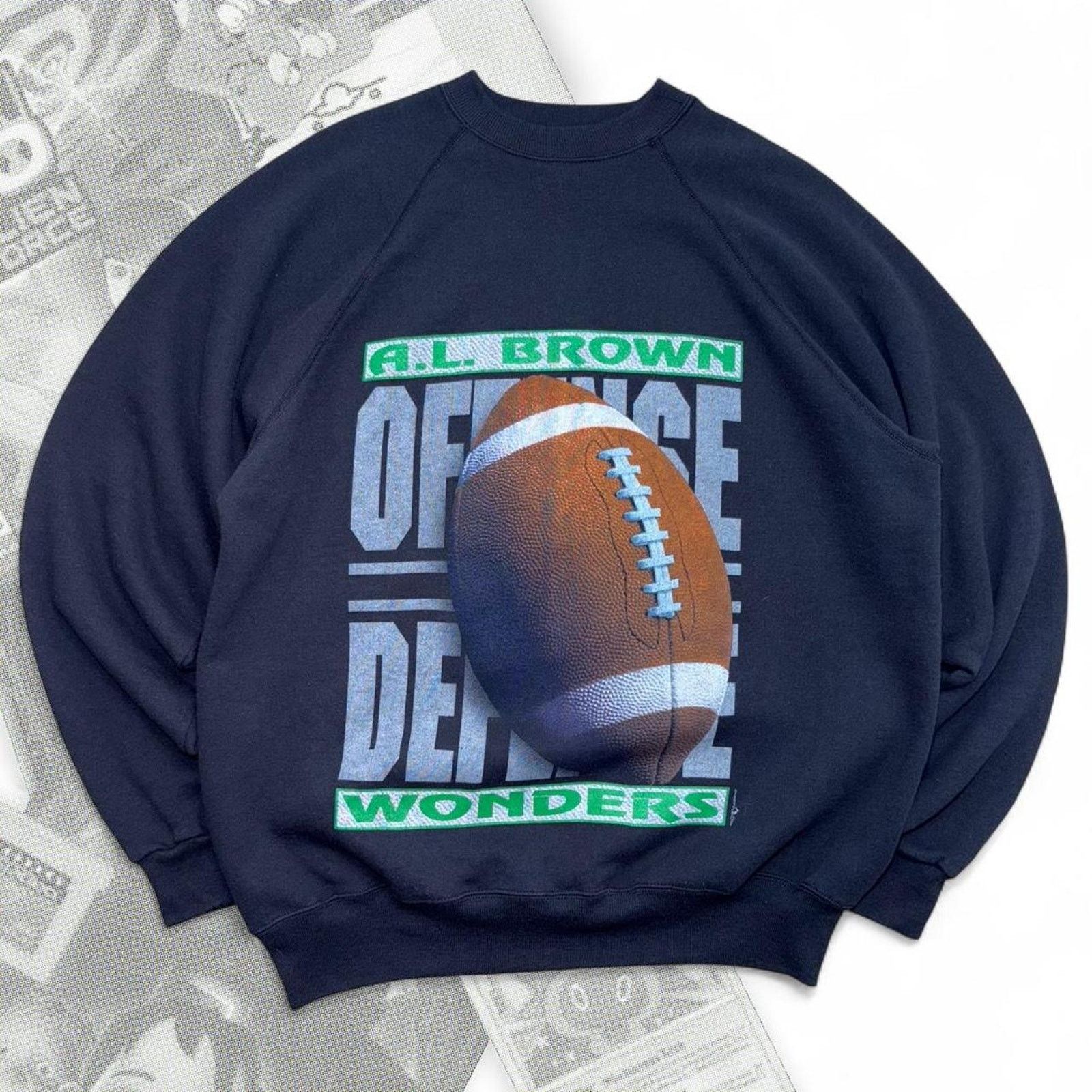 & Other Stories Black Vintage 90’s University Football Graphic Crewneck Size US XL / EU 56 / 4 - 1 Thumbnail